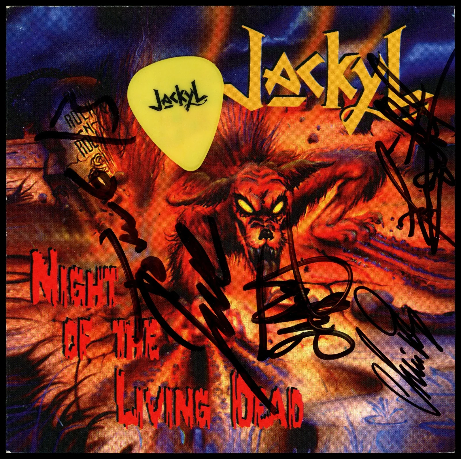 Jackyl — Jackyl Signed CD Booklet Night of the Living Dead