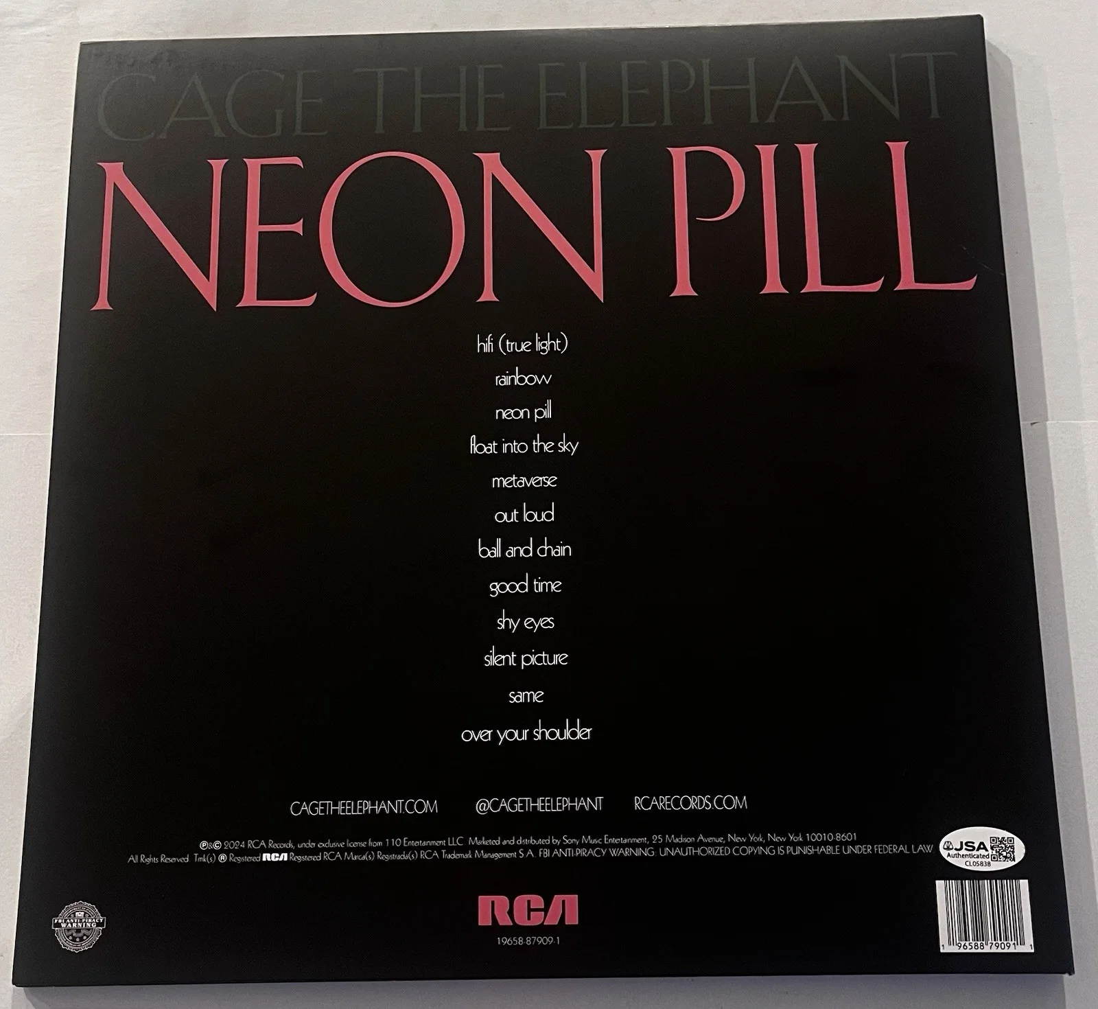 CAGE THE ELEPHANT BAND SIGNED NEON PILL LP VINYL RECORD ALBUM MATT +5 JSA COA, image 4