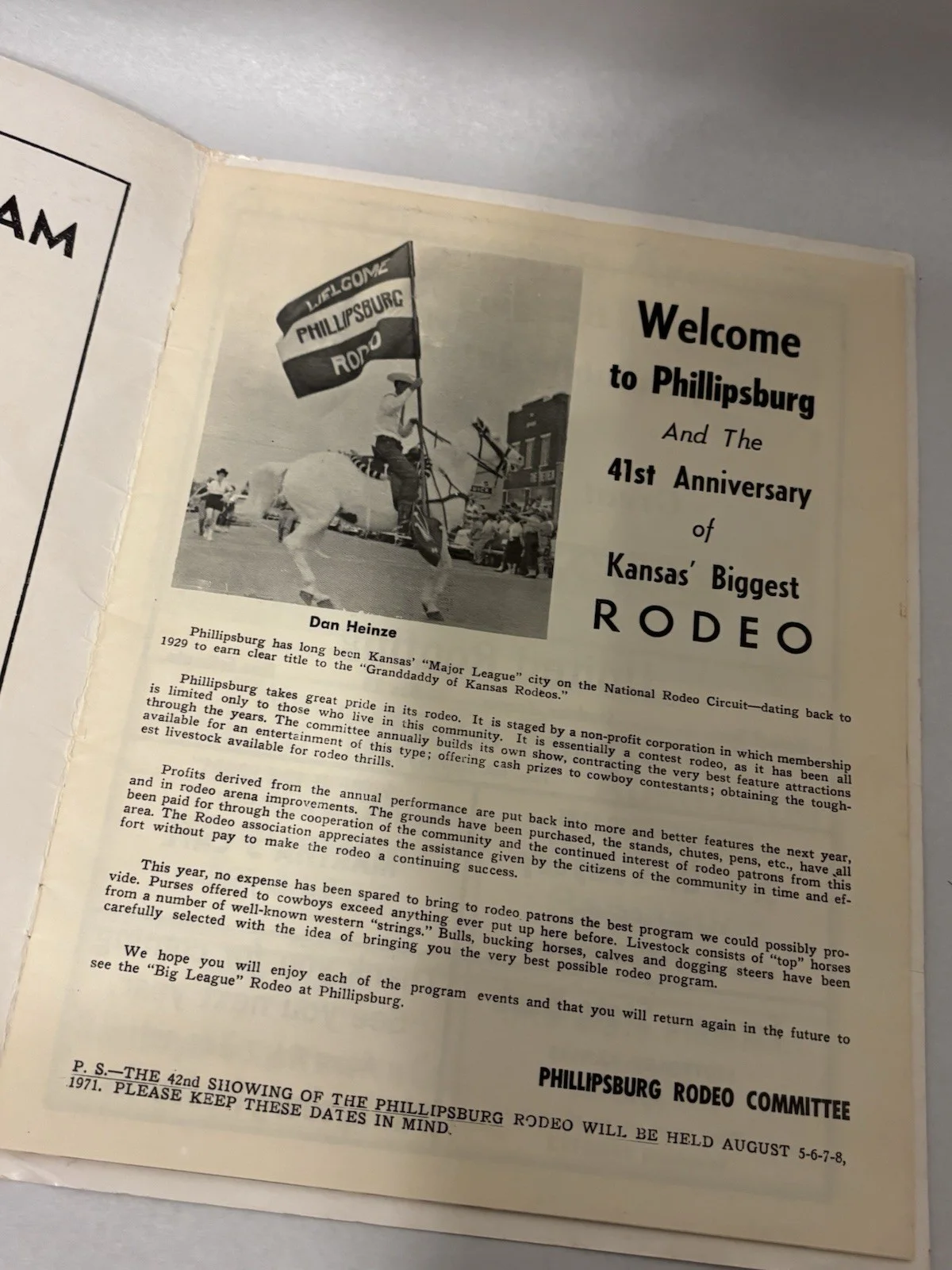 Ken Curtis Gunsmoke Festus Signed Autograph Kansas Rodeo Program Jsa, image 5