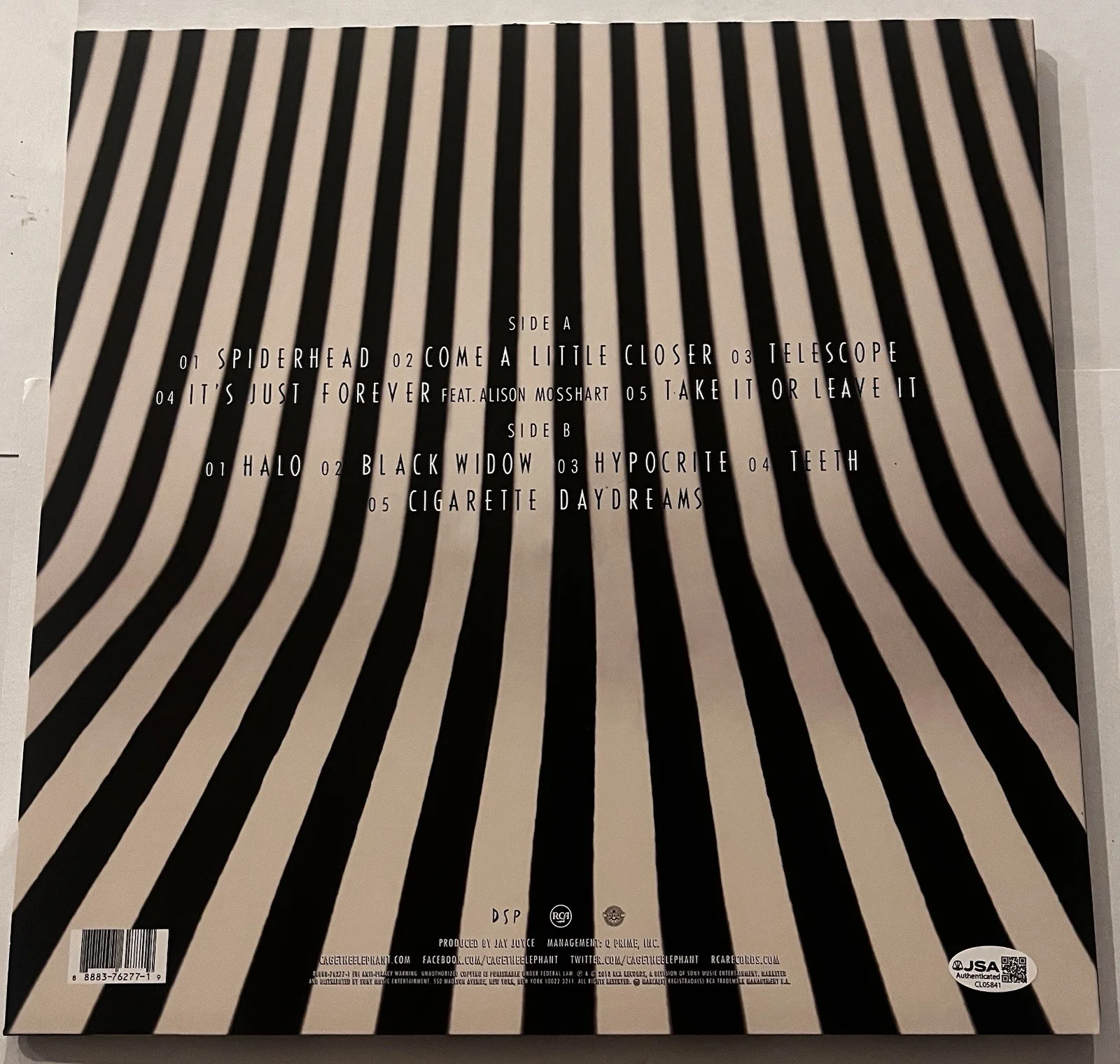 CAGE THE ELEPHANT BAND SIGNED MELOPHOBIA LP VINYL RECORD ALBUM MATT +3 JSA COA, image 4