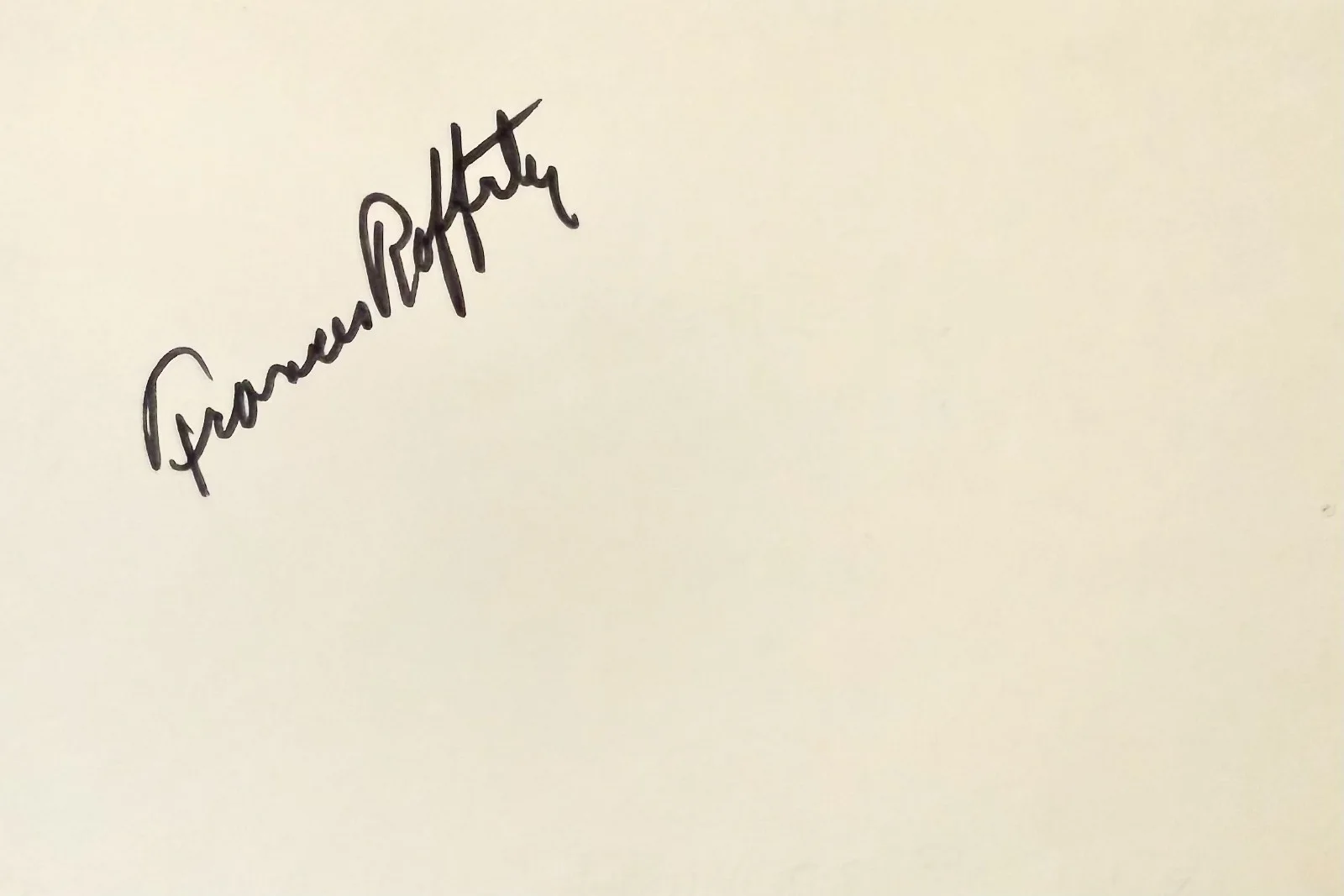 Frances Rafferty — FRANCES RAFFERTY Autograph Signed 4x6 INDEX CARD Abbott in Costello in Hollywood, image 3
