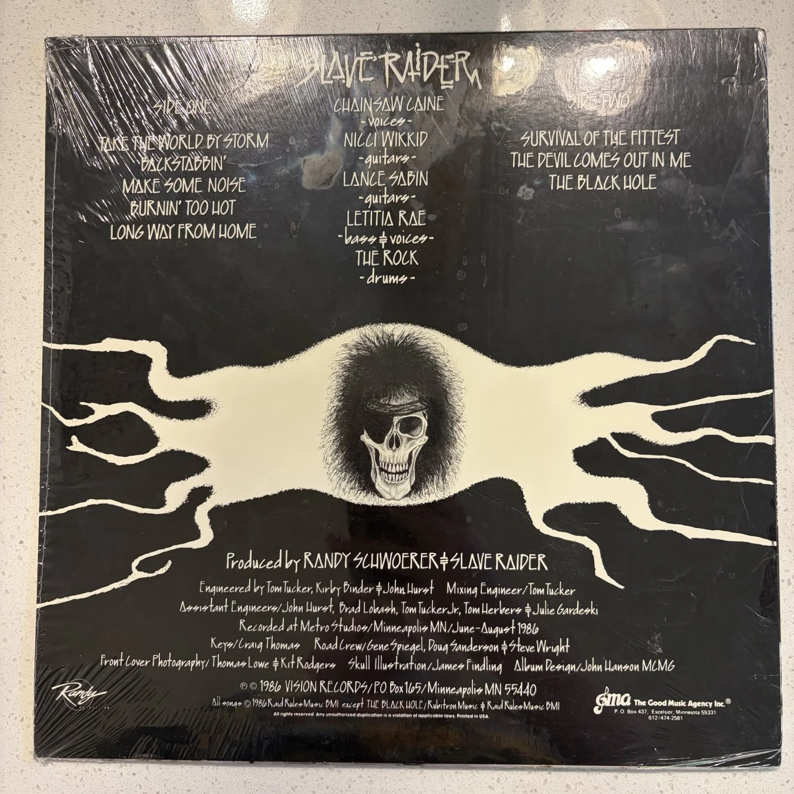 Slave Raider Take The World By Storm Vinyl Record New Sealed Vision Records Lp, изображение 2