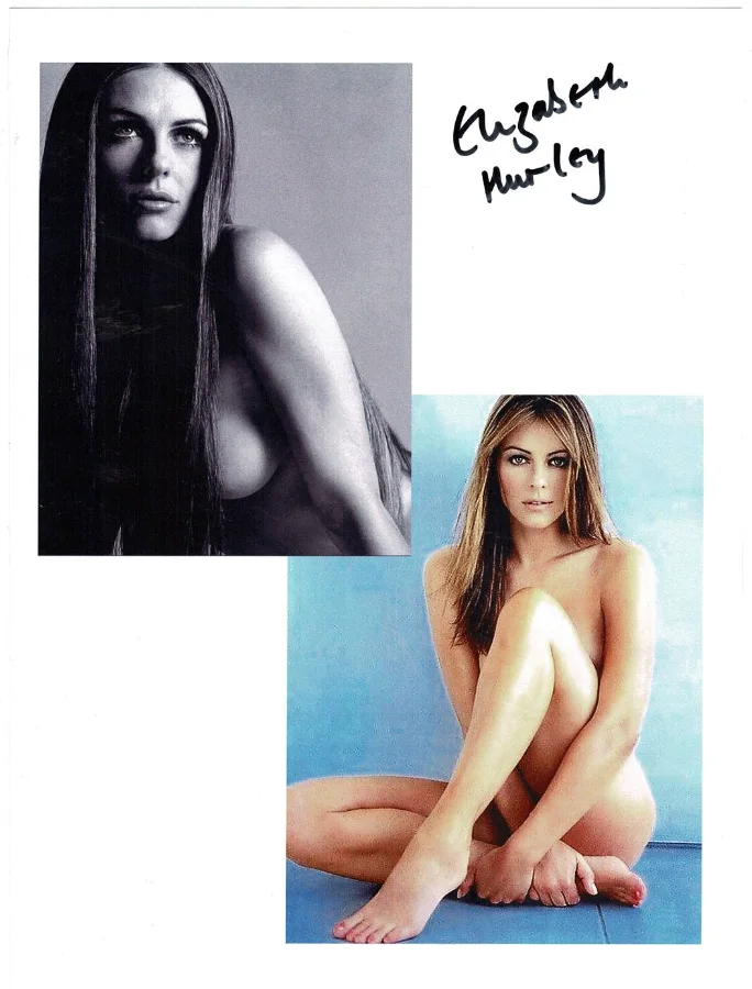 Elizabeth Hurley — Elizabeth Hurley Supermodel Autographed Signed Photo AMCo COA 22838