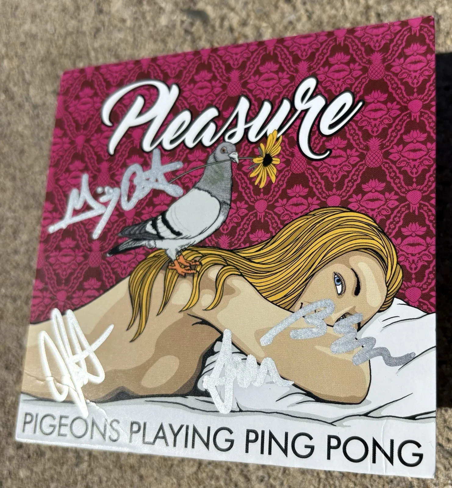 PIGEONS PLAYING PING PONG SIGNED CD JSA COA Pleasure, image 2
