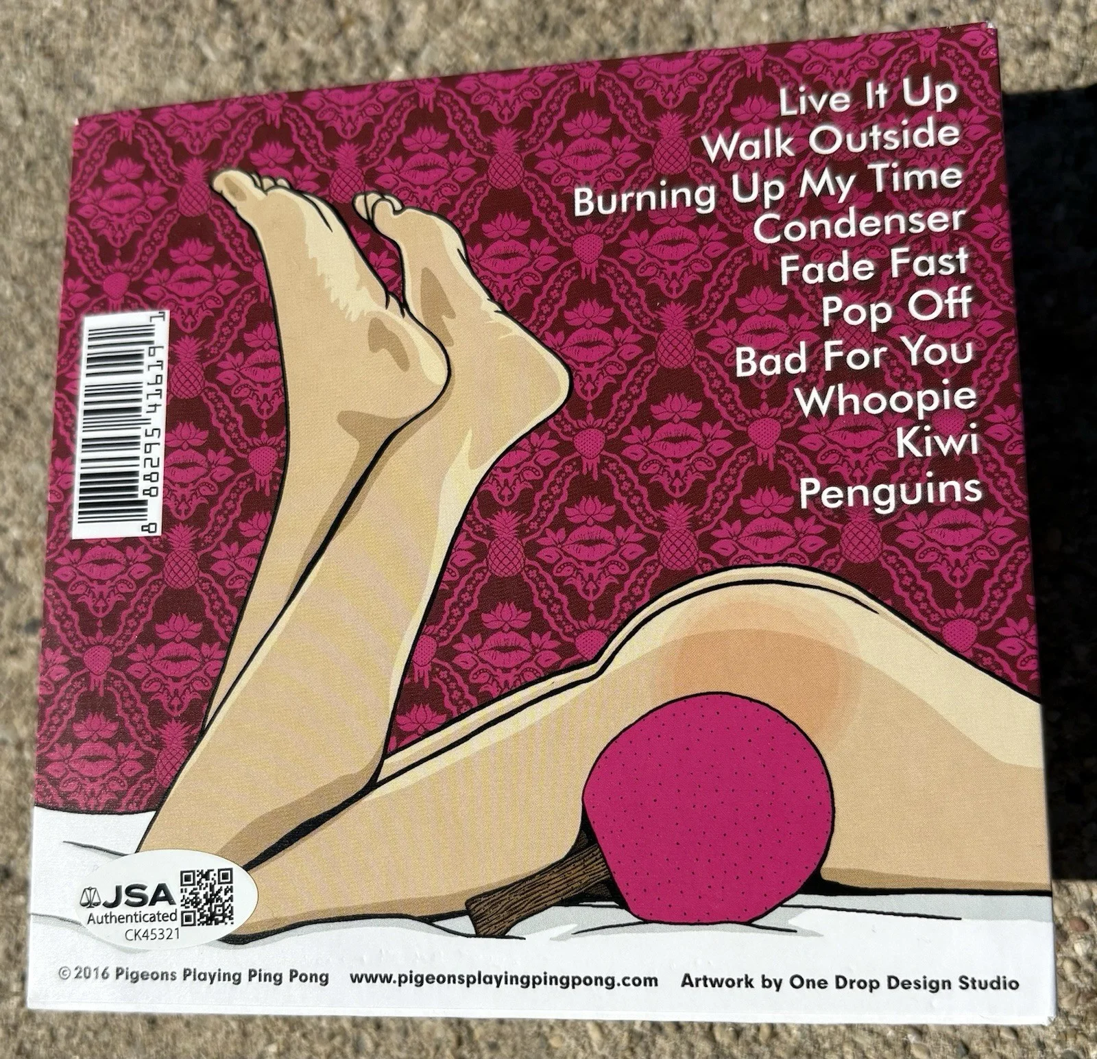 PIGEONS PLAYING PING PONG SIGNED CD JSA COA Pleasure, image 4