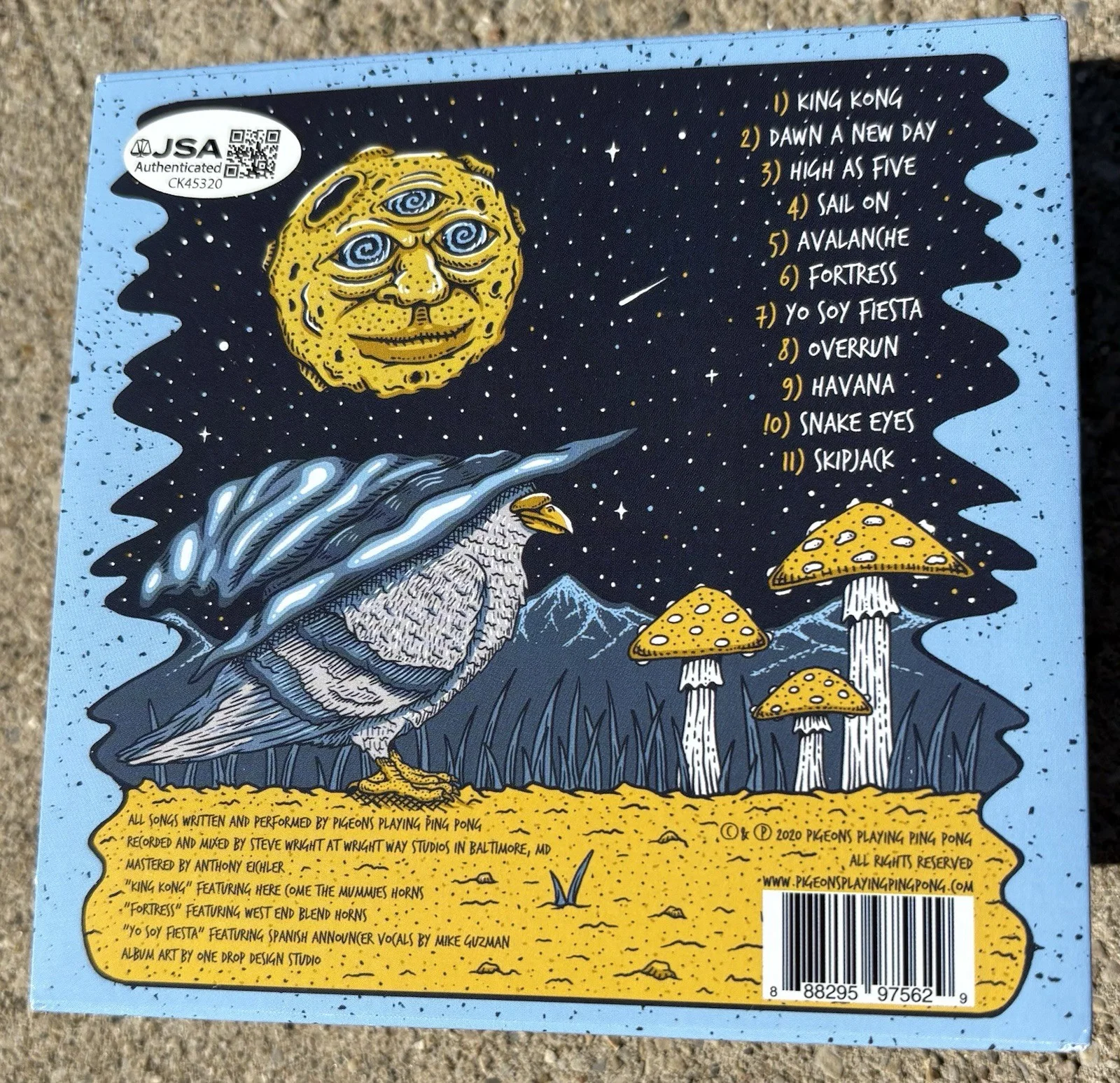 PIGEONS PLAYING PING PONG SIGNED CD JSA COA Presto, image 5
