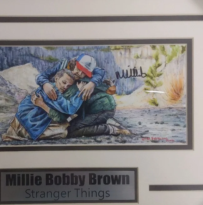 MILLIE BOBBY BROWN — MILLIE BOBBY BROWN Signed ART PRINT Autograph Stranger Things "011" BSA COA, изображение 2