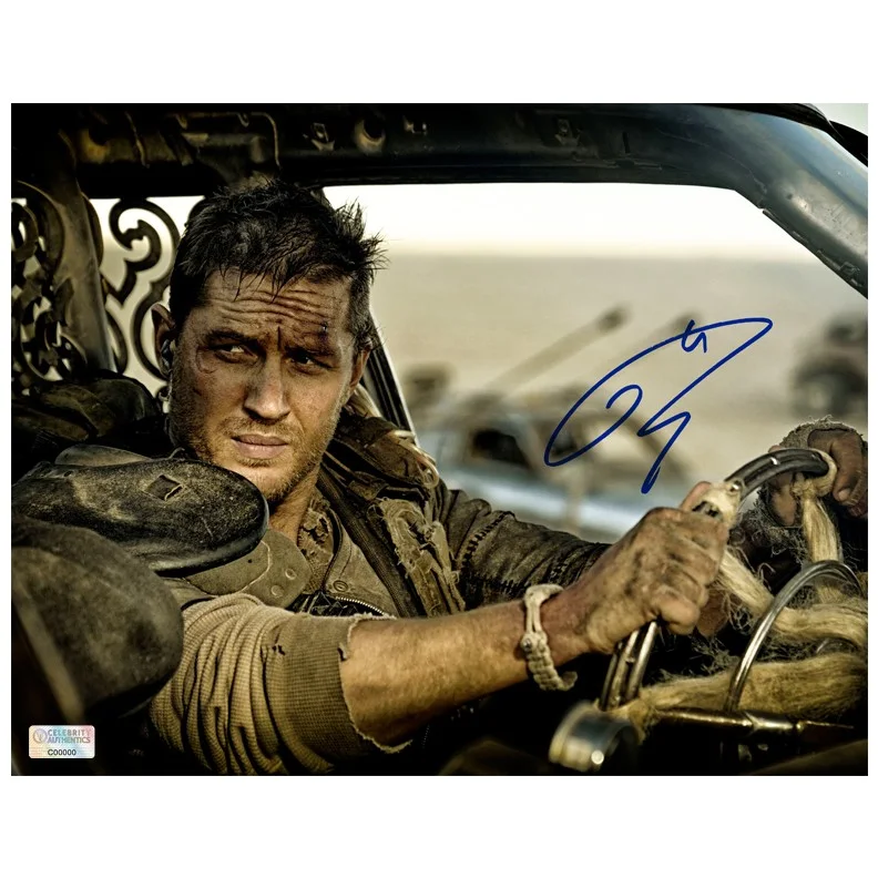 Tom Hardy — Tom Hardy Autographed 2015 Mad Max Fury Road Max Rockatansky 11x14 Photo
