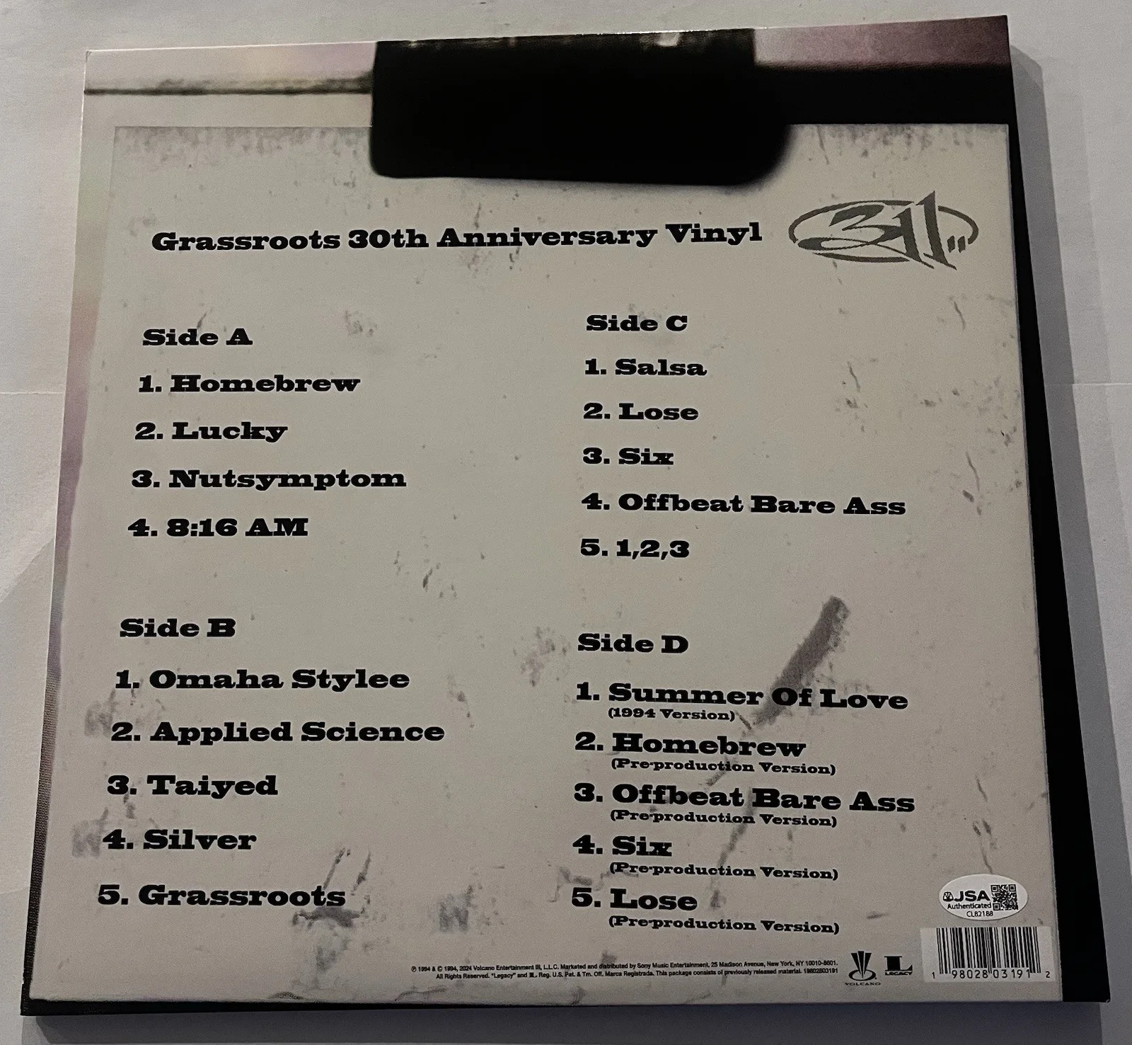 311 BAND SIGNED GRASSROOTS LP VINYL RECORD ALBUM NICK HEXUM +2 JSA COA, изображение 4