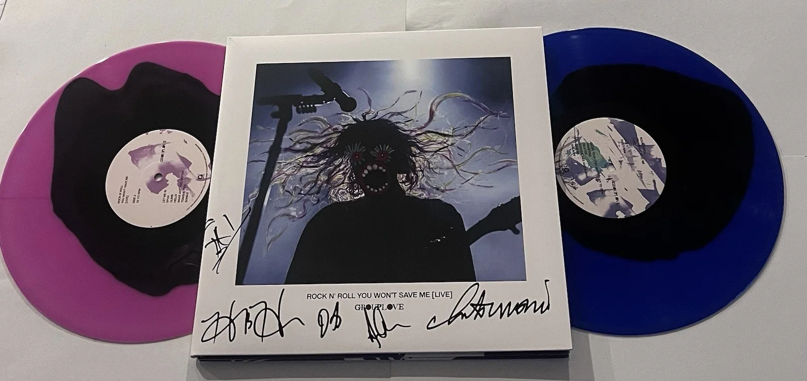 GROUPLOVE SIGNED ROCK N' ROLL YOU WON'T SAVE ME LP VINYL RECORD ALBUM JSA COA, изображение 2
