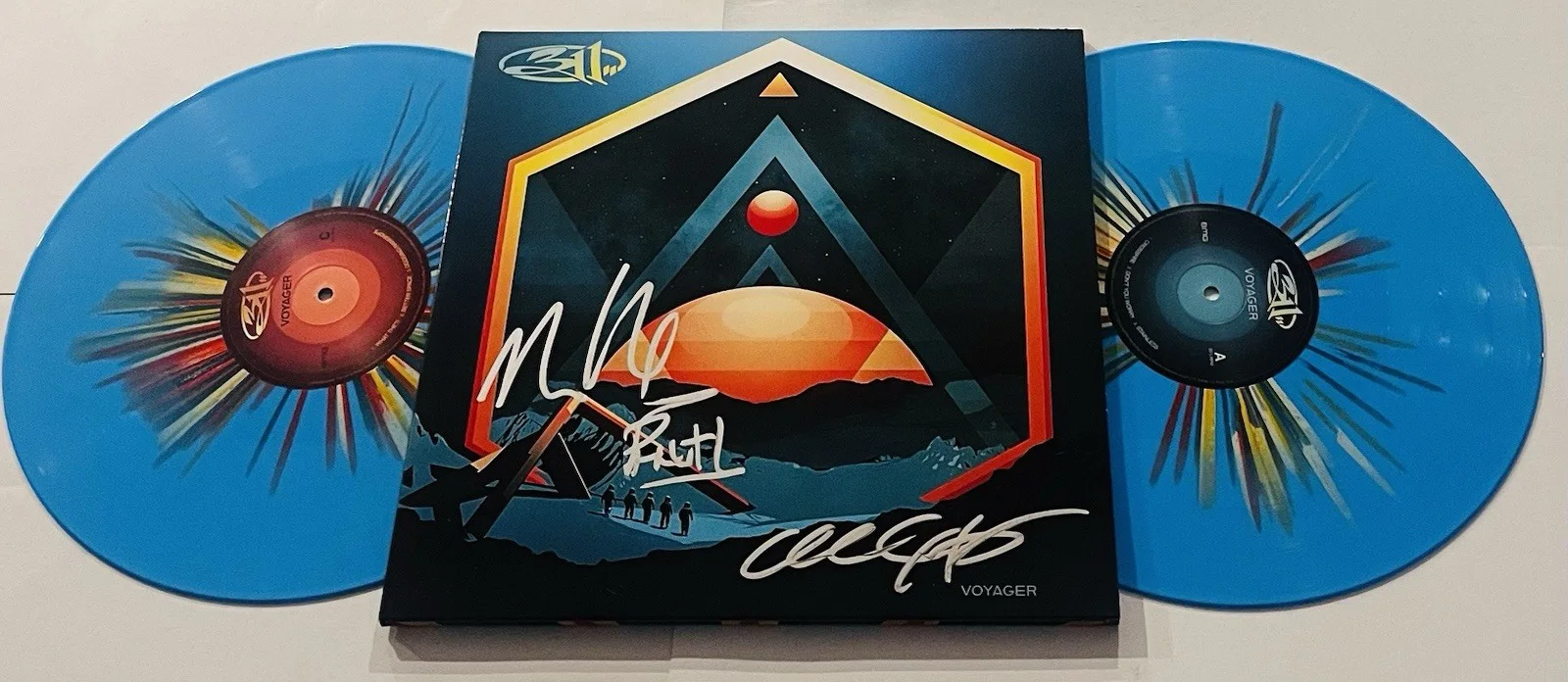311 BAND SIGNED VOYAGER LP VINYL RECORD ALBUM NICK HEXUM +2 JSA COA, изображение 2