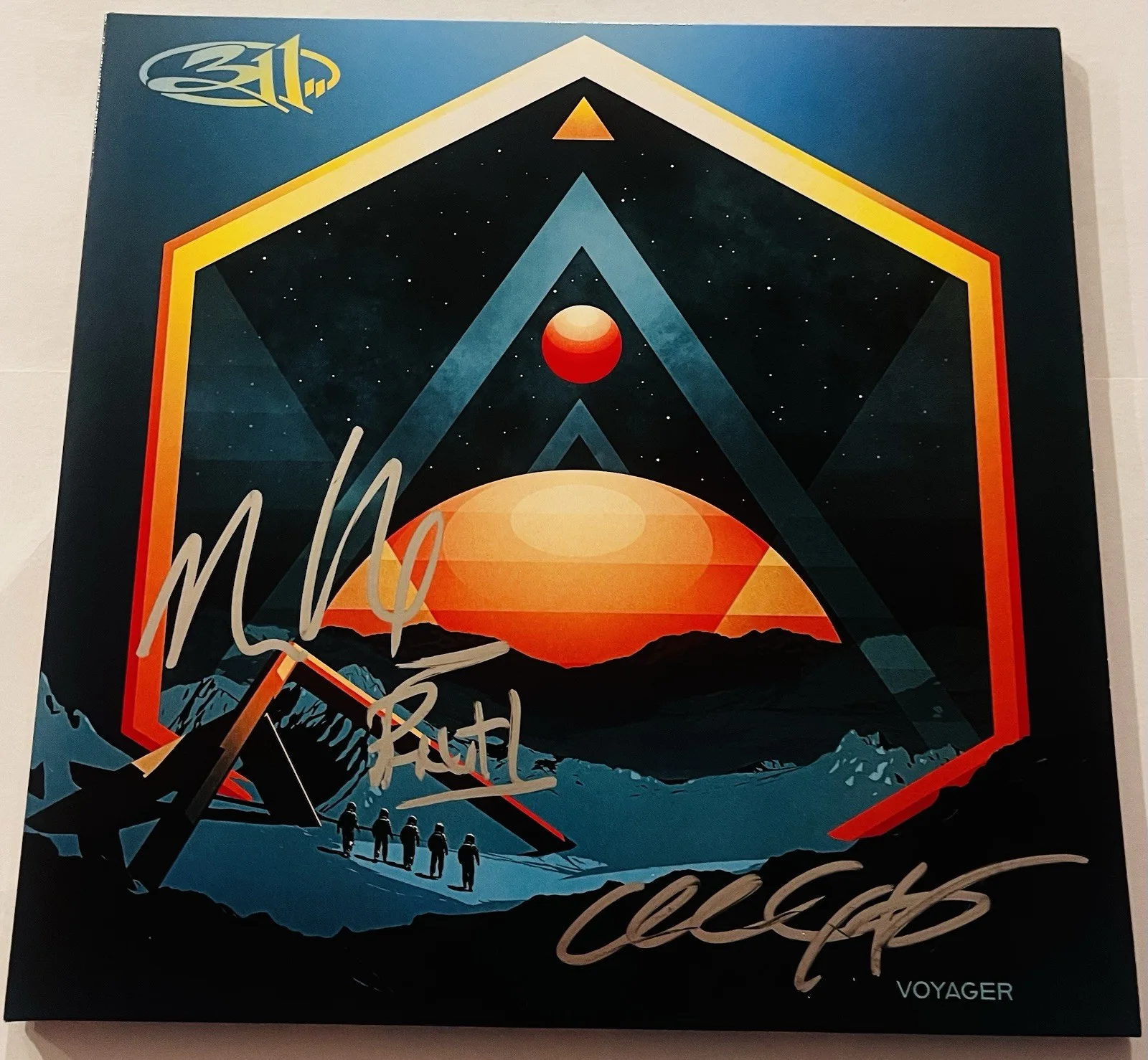 311 BAND SIGNED VOYAGER LP VINYL RECORD ALBUM NICK HEXUM +2 JSA COA, изображение 3