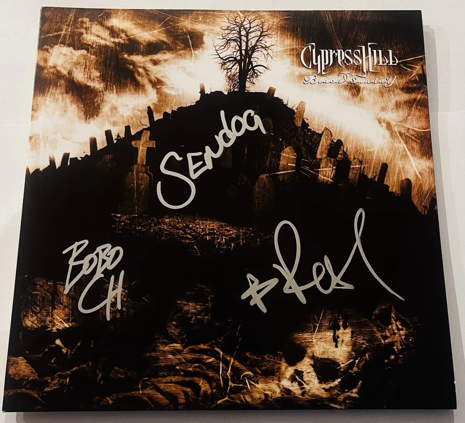 CYPRESS HILL SIGNED BLACK SUNDAY LP VINYL RECORD ALBUM B-REAL SEN DOG JSA COA, изображение 3