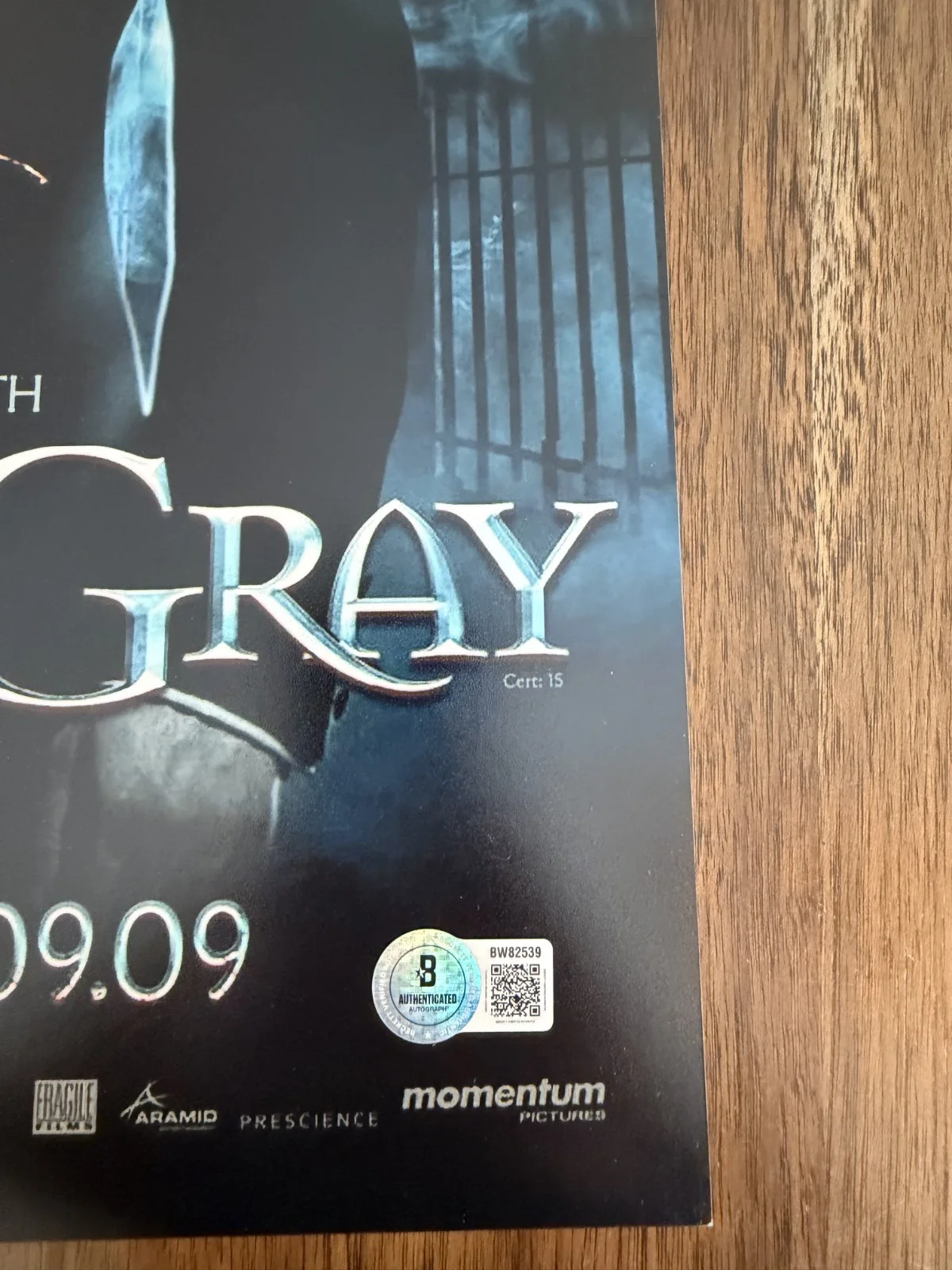 Ben Barnes 'Dorian Gray’ Signed 12x18 Photo 'Dorian' Beckett Certified, image 2