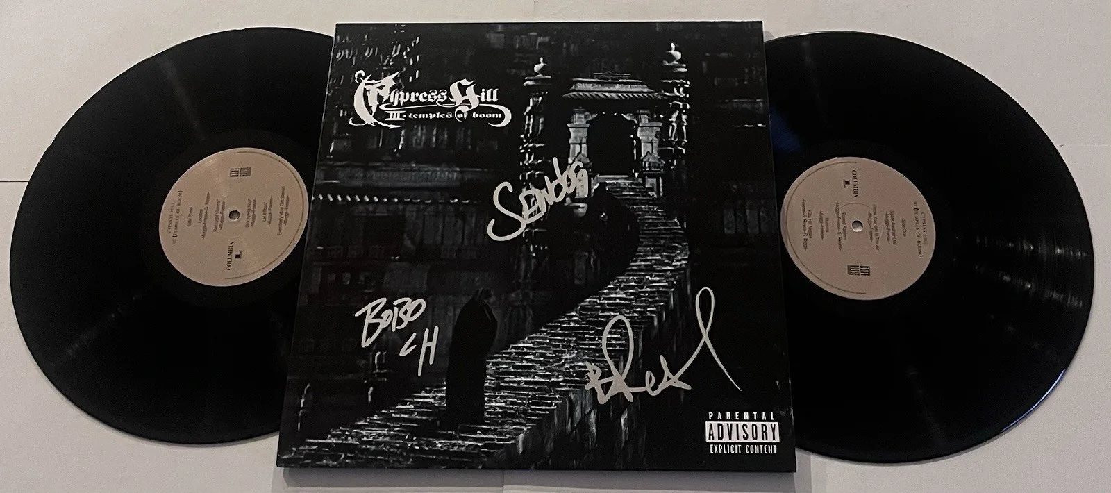 CYPRESS HILL SIGNED TEMPLES OF BOOM LP VINYL RECORD ALBUM B-REAL SEN DOG JSA COA, изображение 2