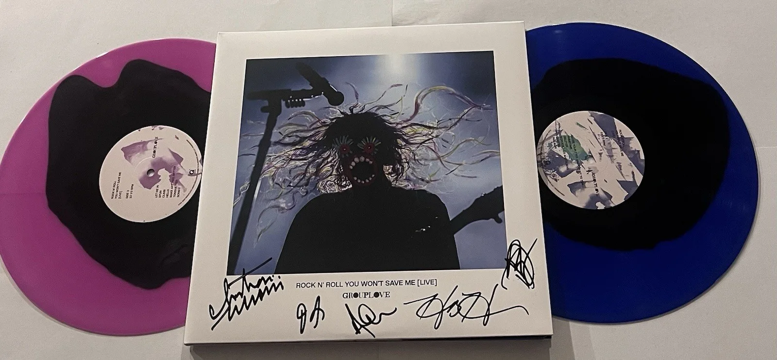 GROUPLOVE SIGNED ROCK N' ROLL YOU WON'T SAVE ME LP VINYL RECORD ALBUM JSA COA, image 2