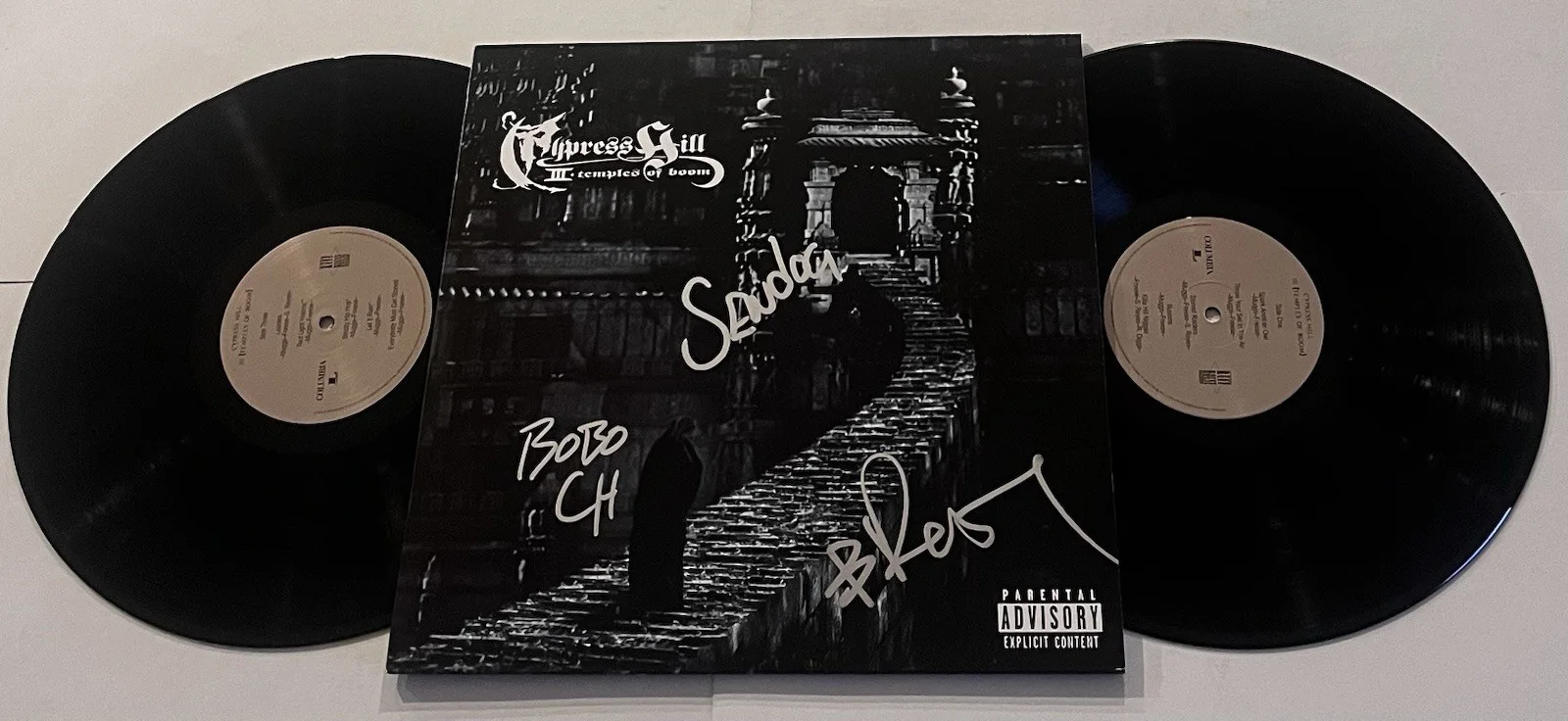 CYPRESS HILL SIGNED TEMPLES OF BOOM LP VINYL RECORD ALBUM B-REAL SEN DOG JSA COA, изображение 2