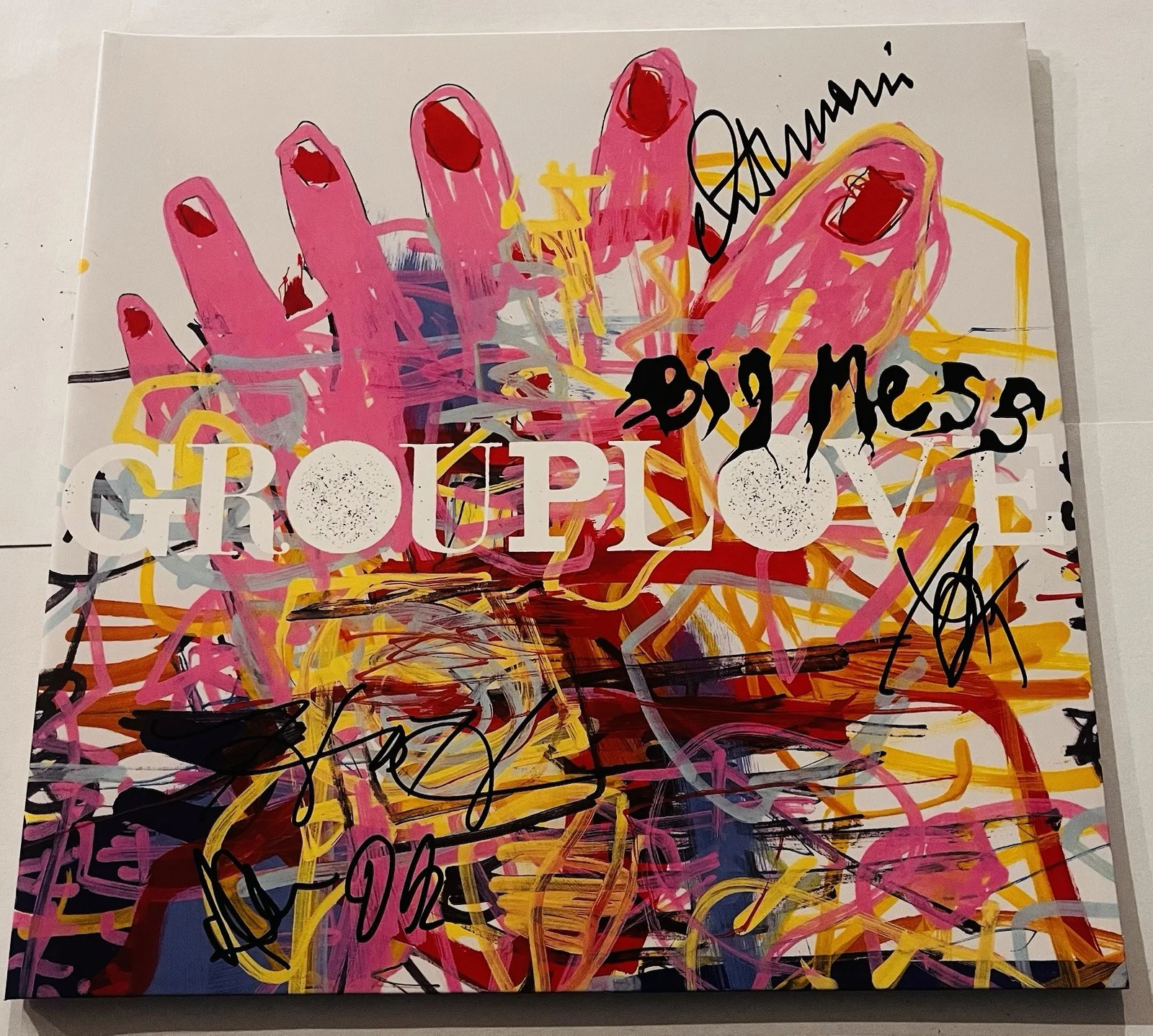 GROUPLOVE SIGNED BIG MESS LP VINYL RECORD ALBUM CHRISTIAN HANNAH +3 JSA COA, изображение 3