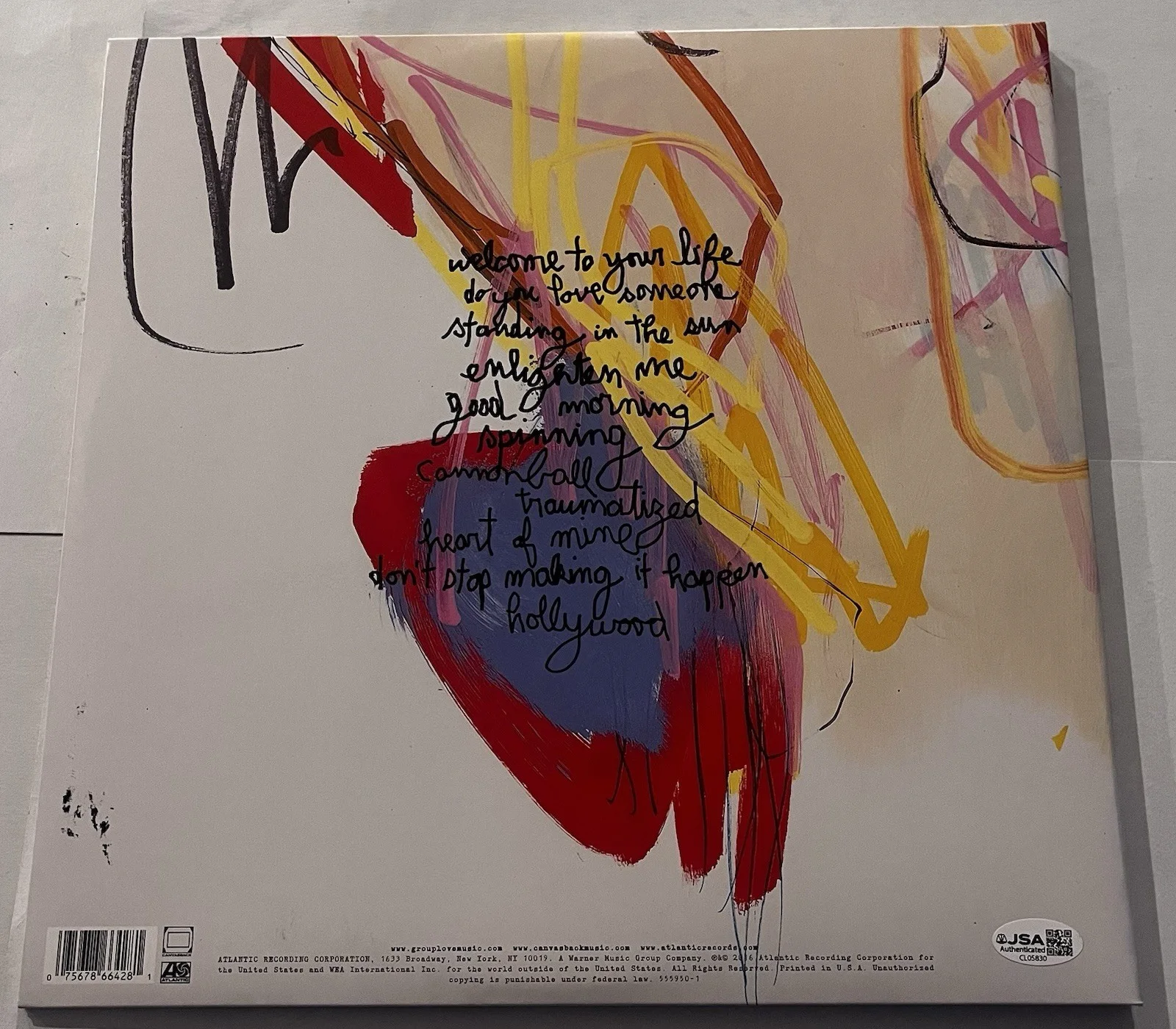 GROUPLOVE SIGNED BIG MESS LP VINYL RECORD ALBUM CHRISTIAN HANNAH +3 JSA COA, изображение 4