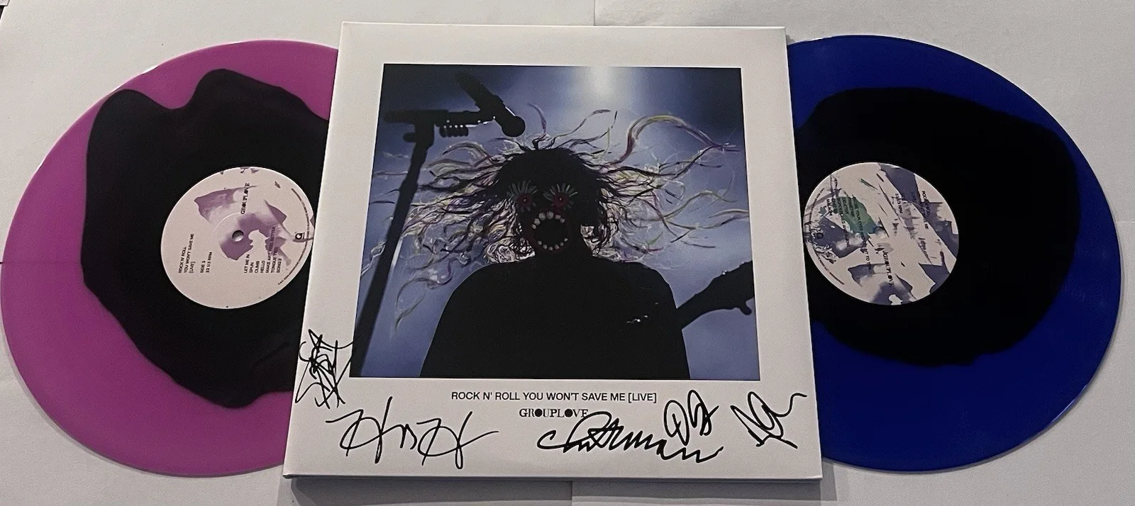GROUPLOVE SIGNED ROCK N' ROLL YOU WON'T SAVE ME LP VINYL RECORD ALBUM JSA COA, изображение 2