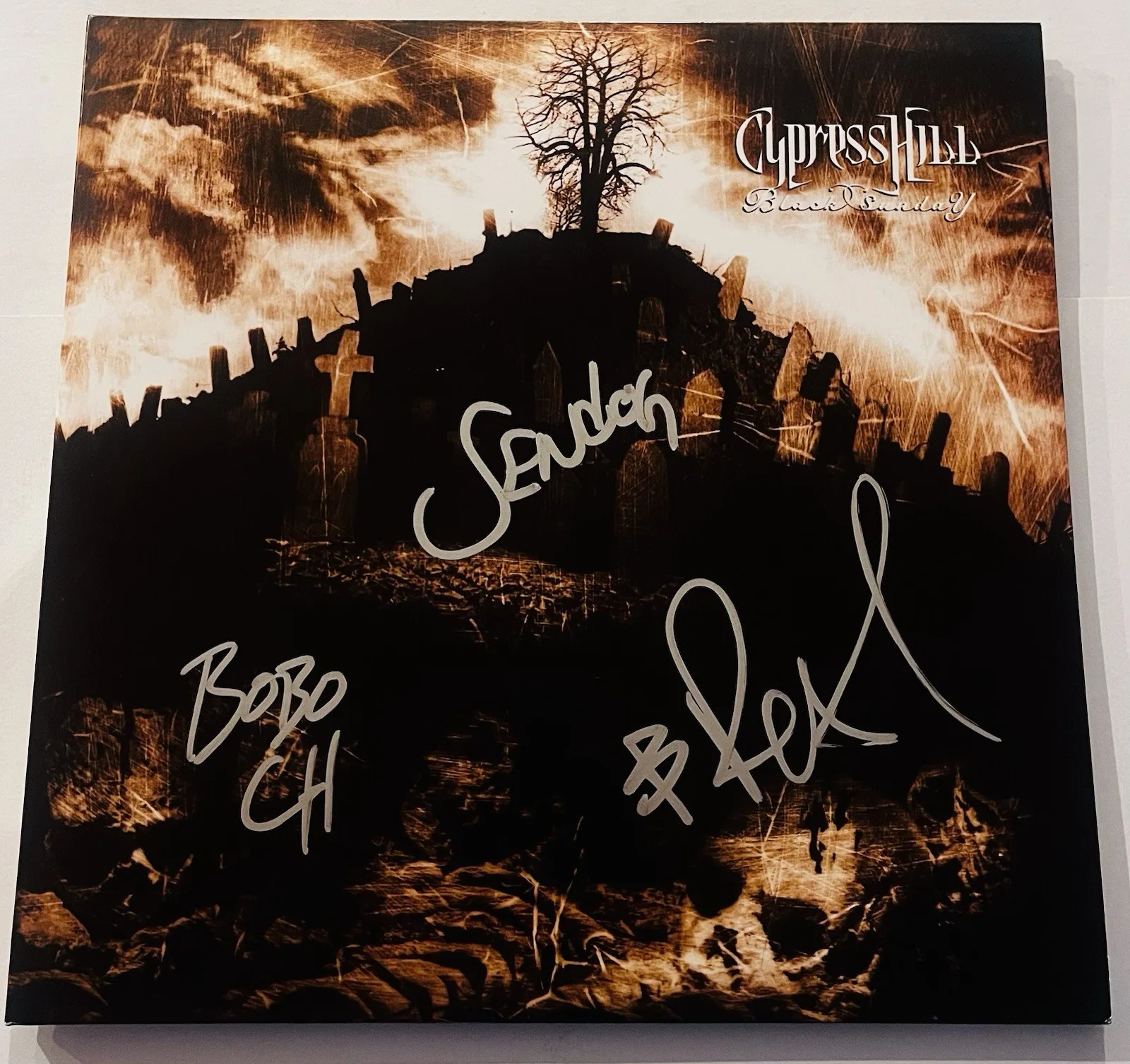 CYPRESS HILL SIGNED BLACK SUNDAY LP VINYL RECORD ALBUM B-REAL SEN DOG JSA COA, изображение 3