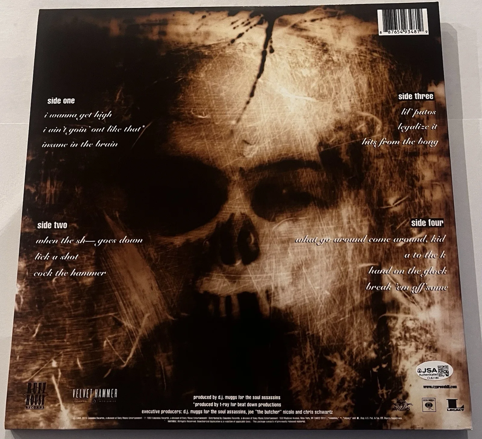 CYPRESS HILL SIGNED BLACK SUNDAY LP VINYL RECORD ALBUM B-REAL SEN DOG JSA COA, изображение 4
