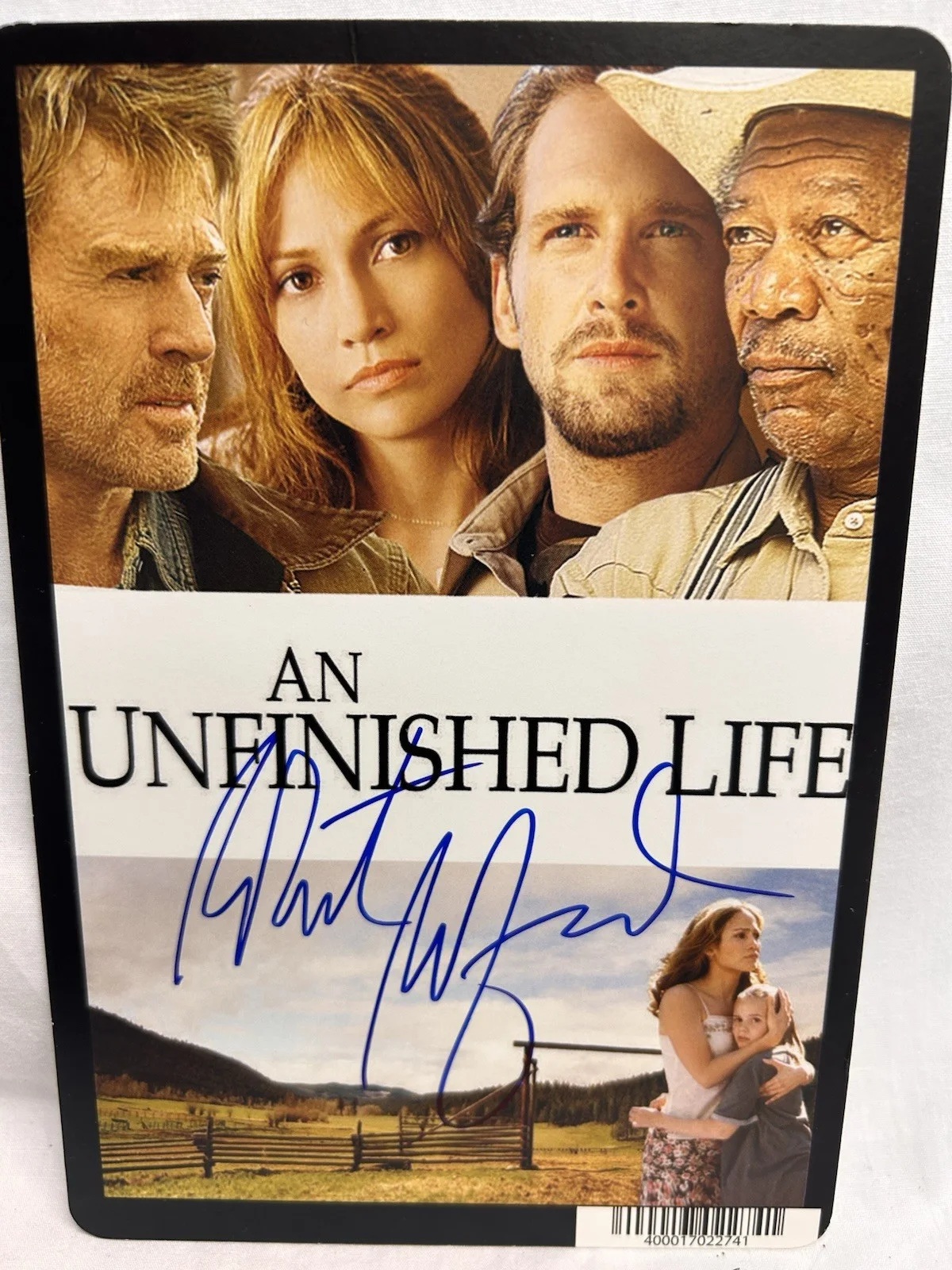 Robert Redford — Robert Redford Signature An Unfinished Life Movie Card /One Side Of DVD Cover, изображение 2