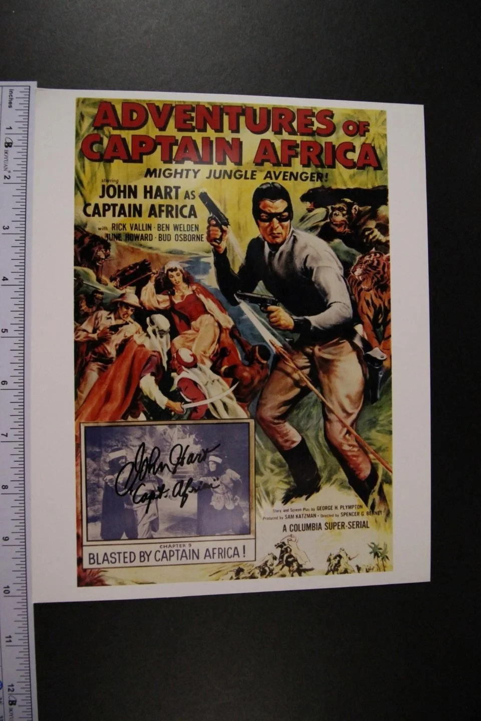 John Hart — JOHN HART (1917-2009) (LONE RANGER~CAPTION AFRICA~WESTERNS) AUTOGRAPH PHOTO~