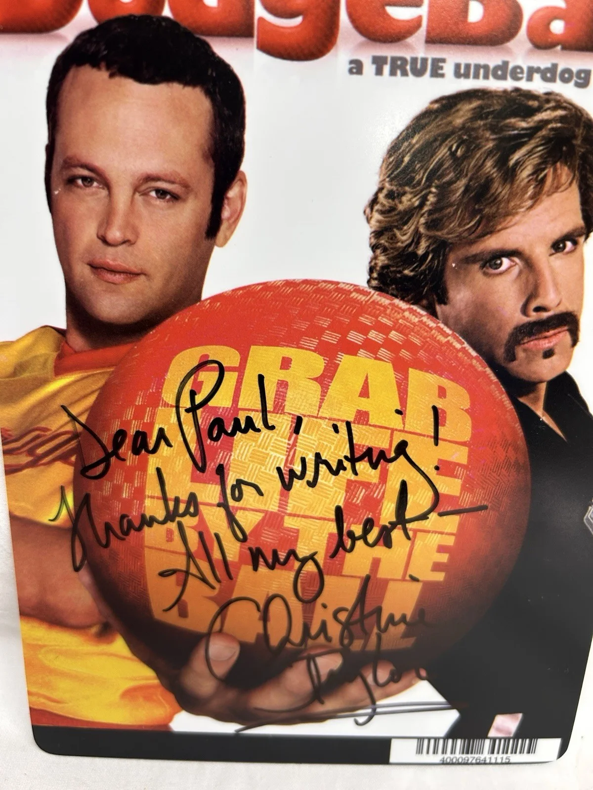 Christine Taylor — Christine Taylor Signature On Dodge Ball Movie Card /One Side Of DVD Cover, изображение 2