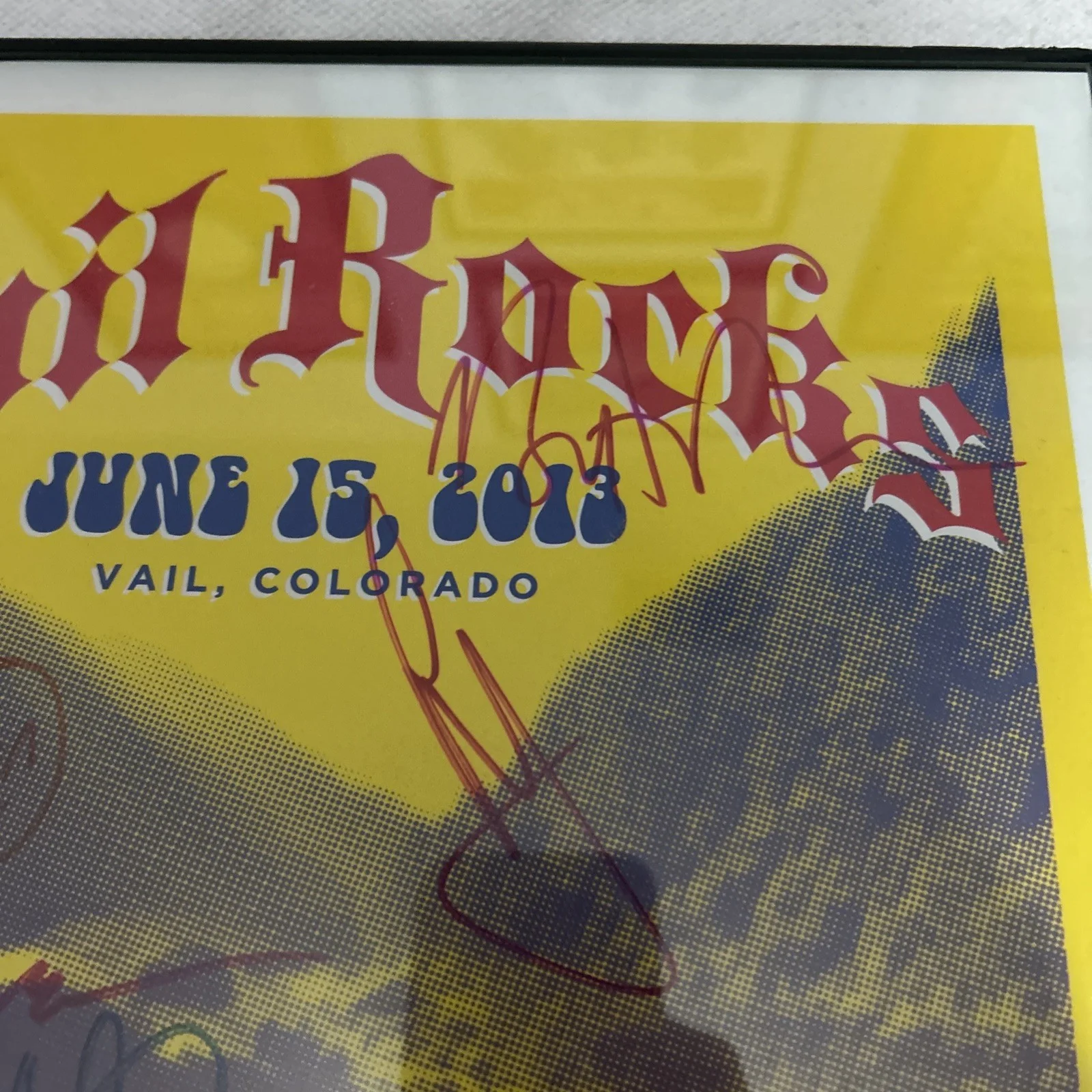 Love Hope Strength Signed Poster Mike Peters Alarm Vail Rocks 12x18 the Fixx ‘13, изображение 5