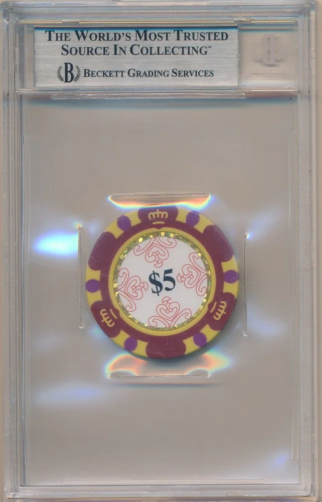 Charlie Sheen — CHARLIE SHEEN SIGNED AUTOGRAPH LAS VEGAS POKER CHIP BGS AUTHENTIC AUTO BAS SP, image 2