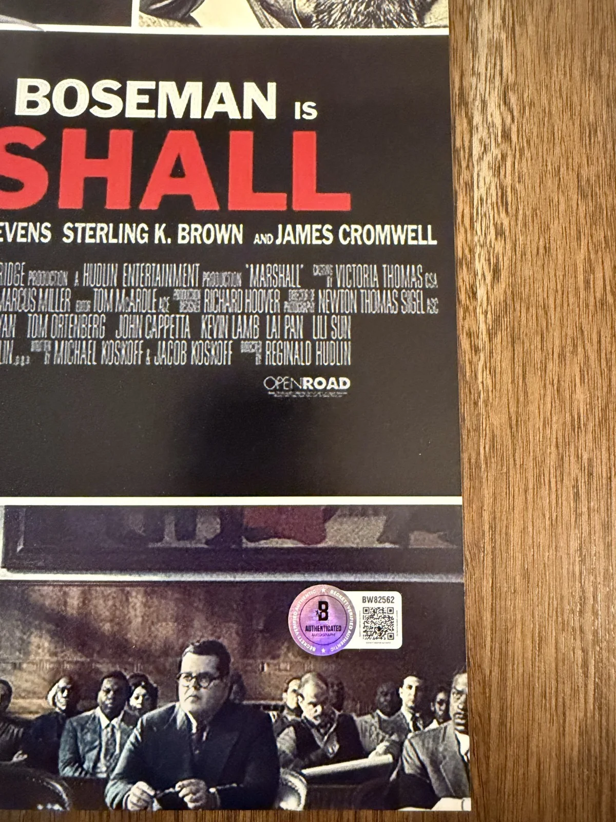 Reginald Hudlin 'Marshall’ Movie Director Signed 12x18 Photo Beckett, изображение 2