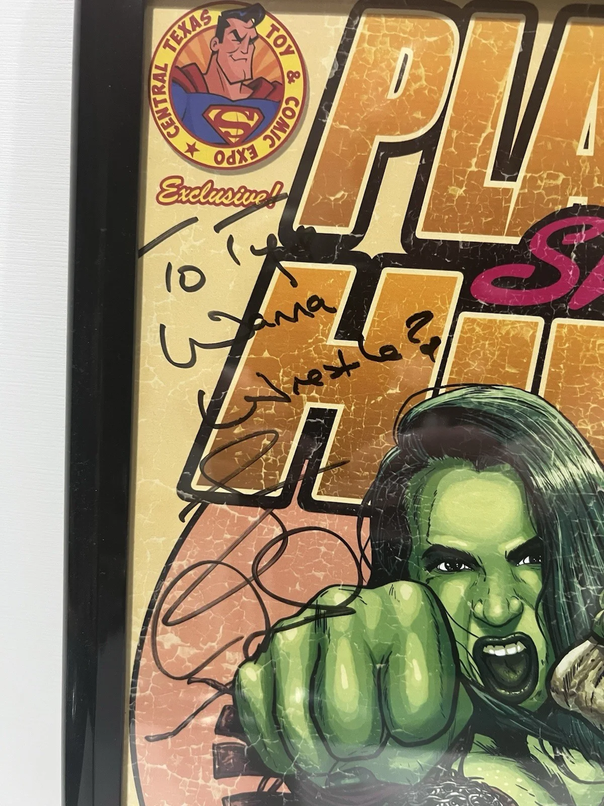Signed Wrestler April Hunter As She-Hulk Print., image 3