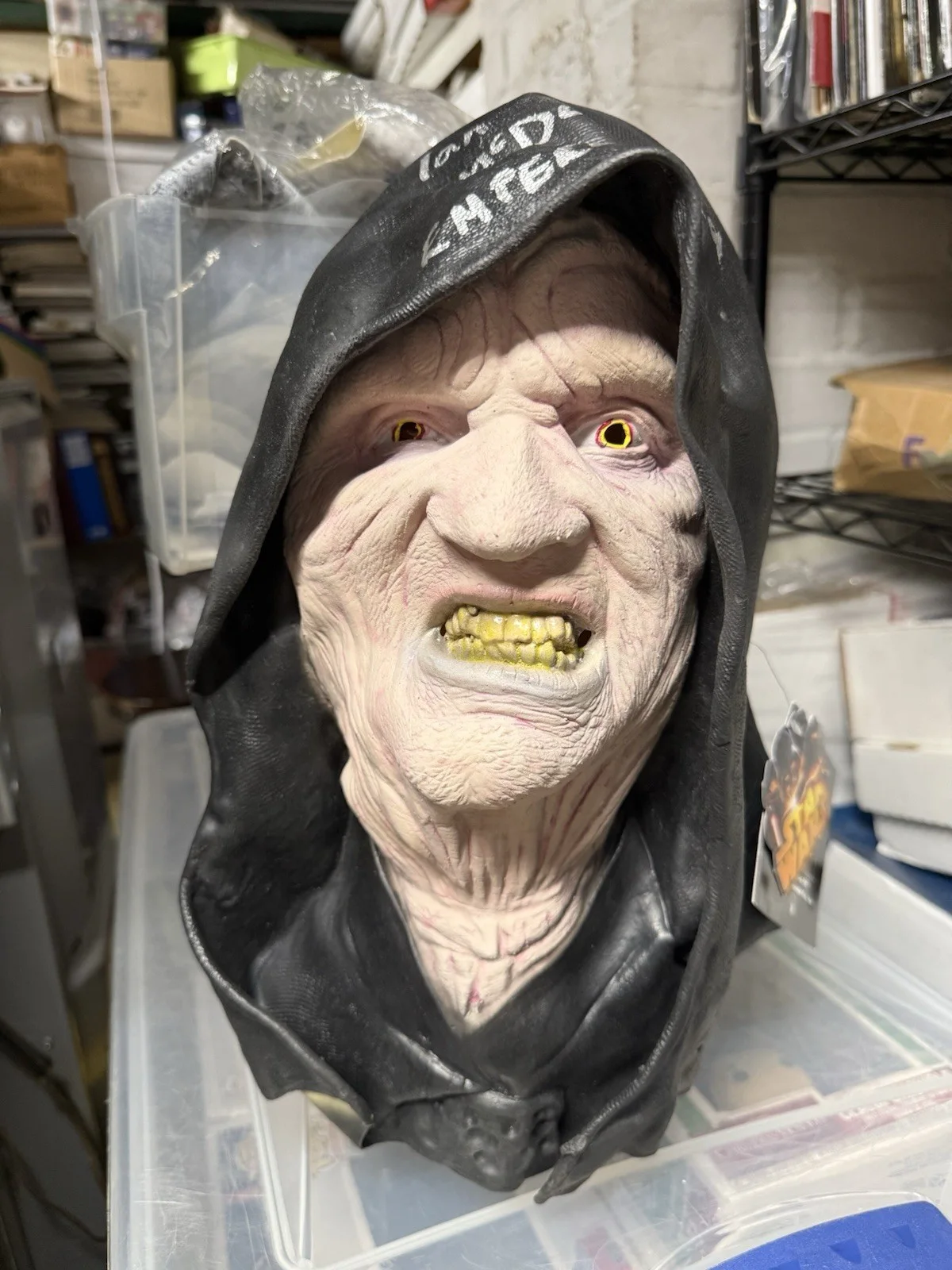 Ian McDiarmid — Ian McDiarmid Signed Emperor Palpatine Mask Star Wars Autograph ROTJ JSA COA