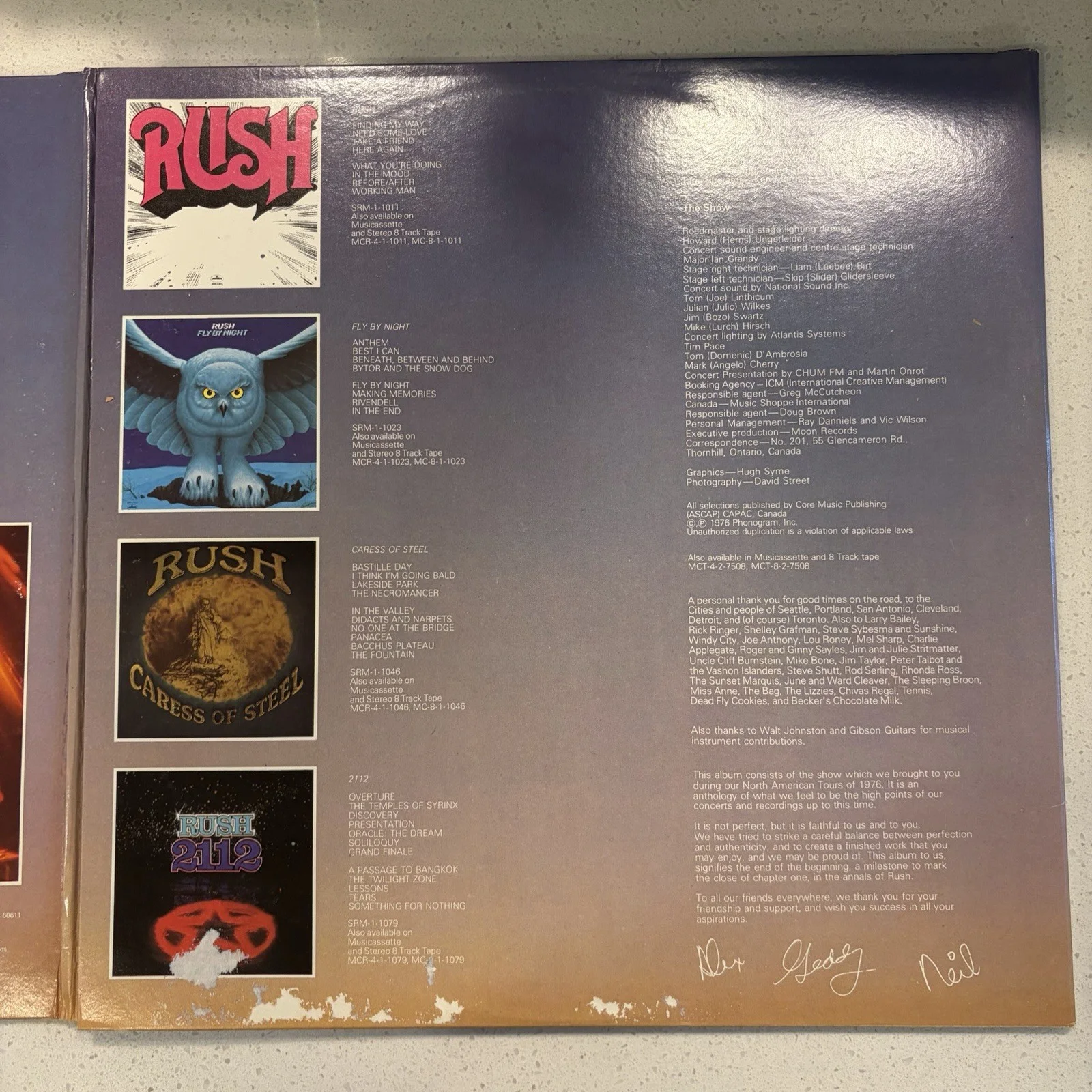 RUSH ~ ALL THE WORLD'S A STAGE-1979-LIVE-MERCURY SRM-2-7508 VG VINYL LP, изображение 5