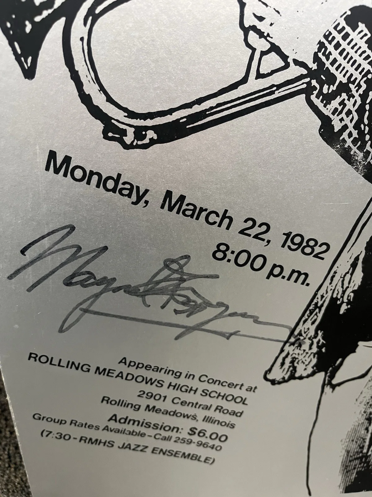 Maynard Ferguson signed Autographed 1982 poster jazz, image 5