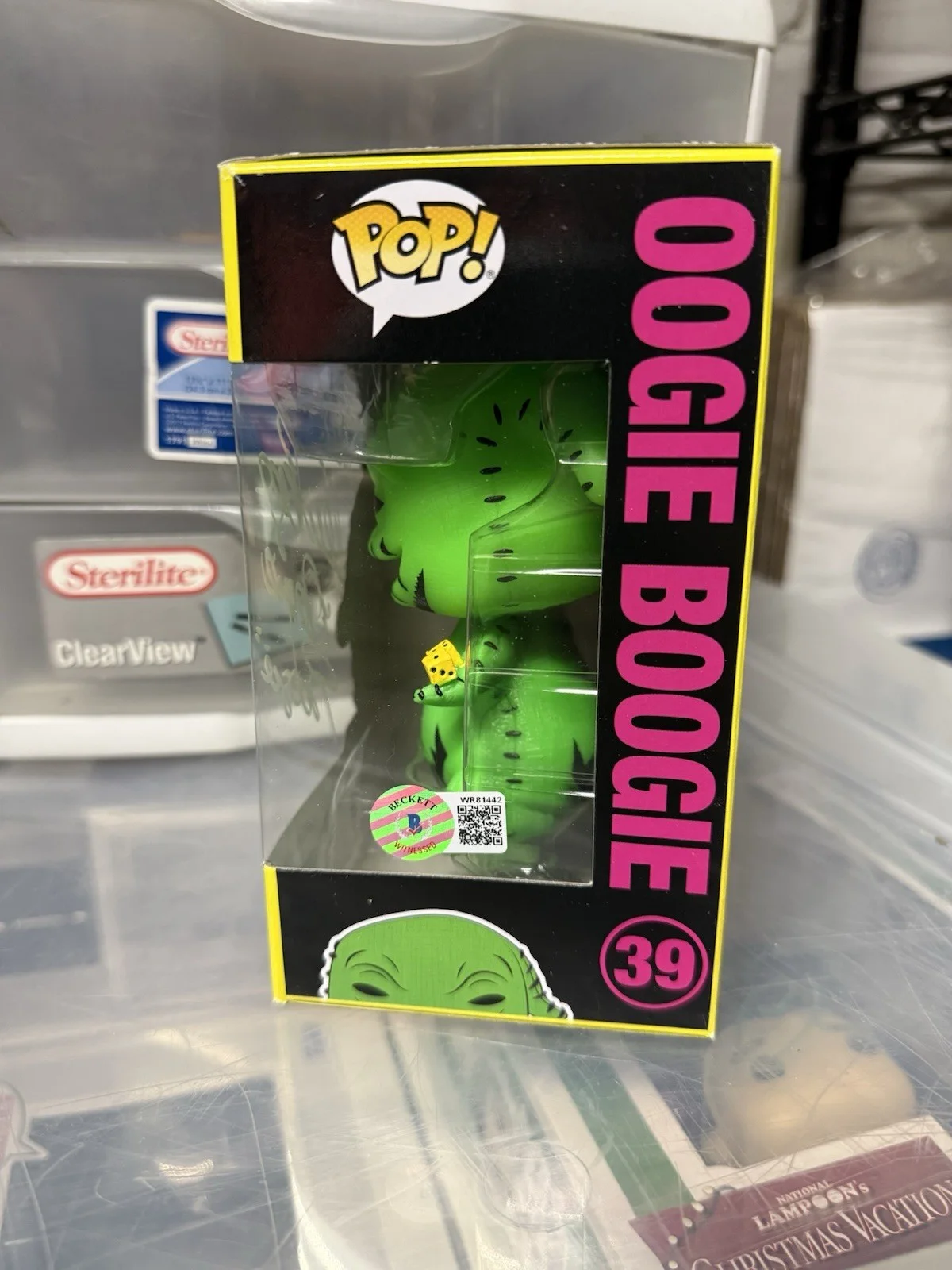 ken page — KEN PAGE SIGNED OOGIE BOOGIE BLACKLIGHT FUNKO POP 39 AUTOGRAPH BECKETT AUTH, image 2
