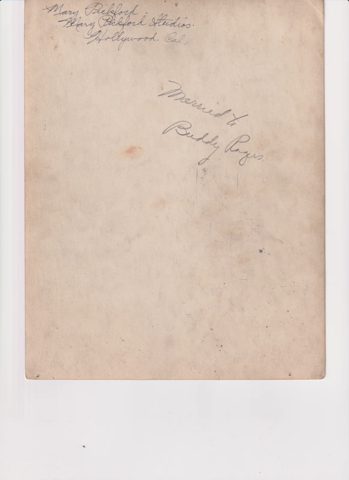 Mary Pickford — Mary Pickford Autograph No Authentication, image 3
