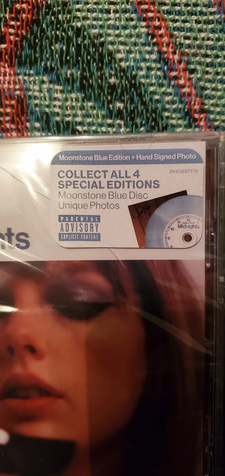 Taylor Swift Midnights SIGNED cd moonstone blue disc paramore sabrina carpenter, image 2