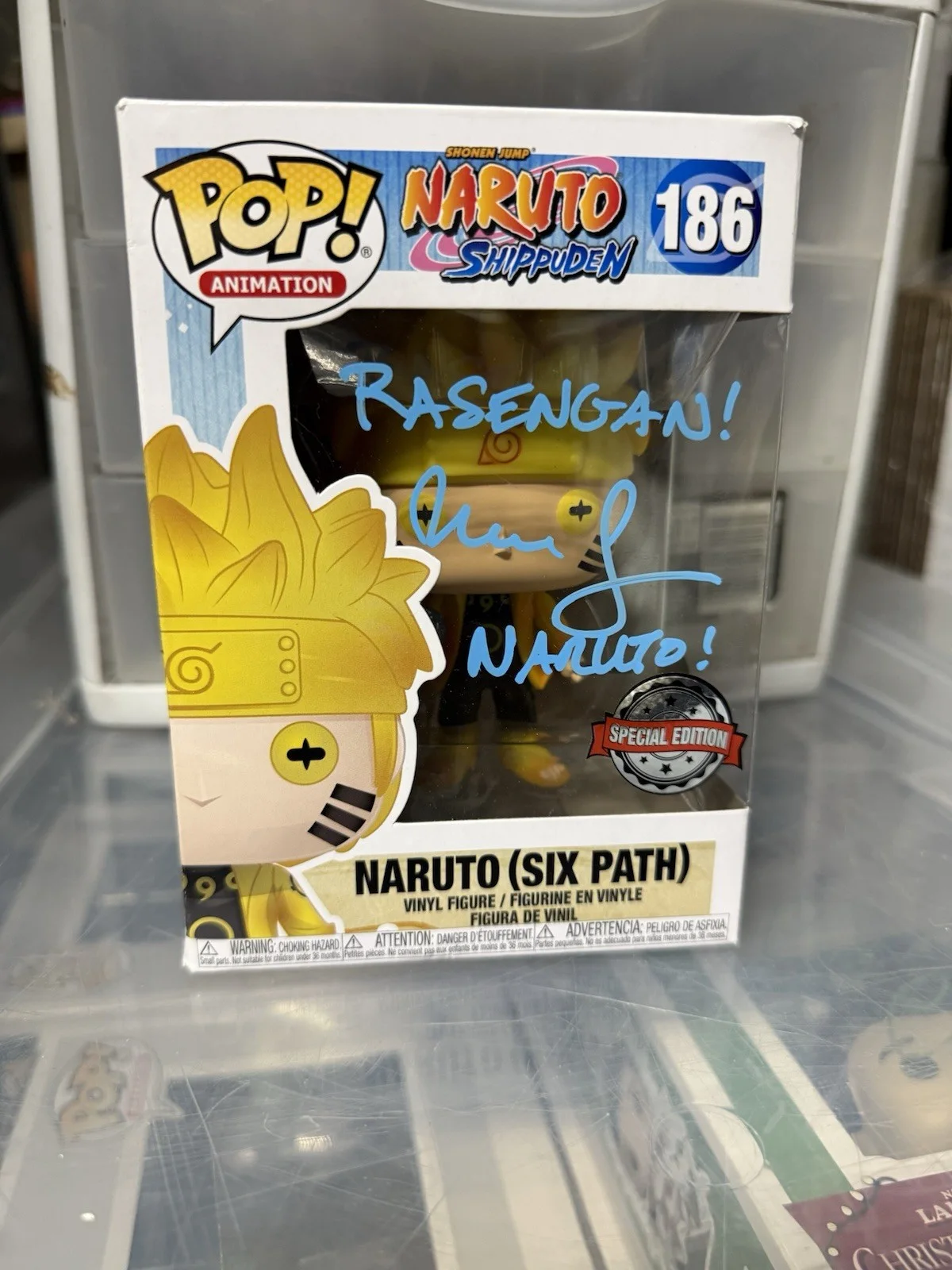 Maile Flanagan — Maile Flanagan Signed Naruto Six Path Funko Pop 186 Beckett