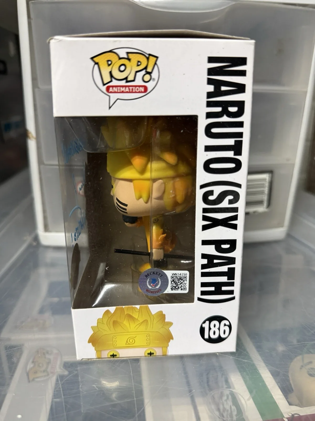 Maile Flanagan — Maile Flanagan Signed Naruto Six Path Funko Pop 186 Beckett, image 2