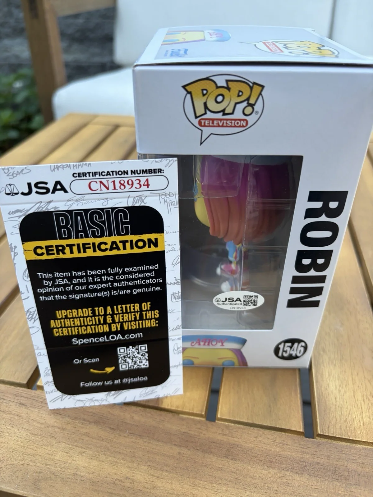 Maya Hawke — Maya Hawke Signed Funko Pop Stranger Things Robin #1546 Autograph JSA COA *PROOF, image 5