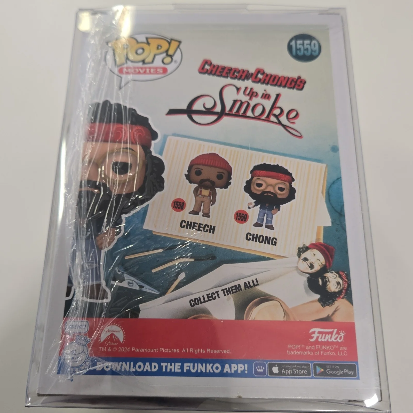 Tommy Chong — Tommy Chong Signed Cheech & Chong's Up In Smoke Funko POP! #1559 Beckett COA, изображение 4