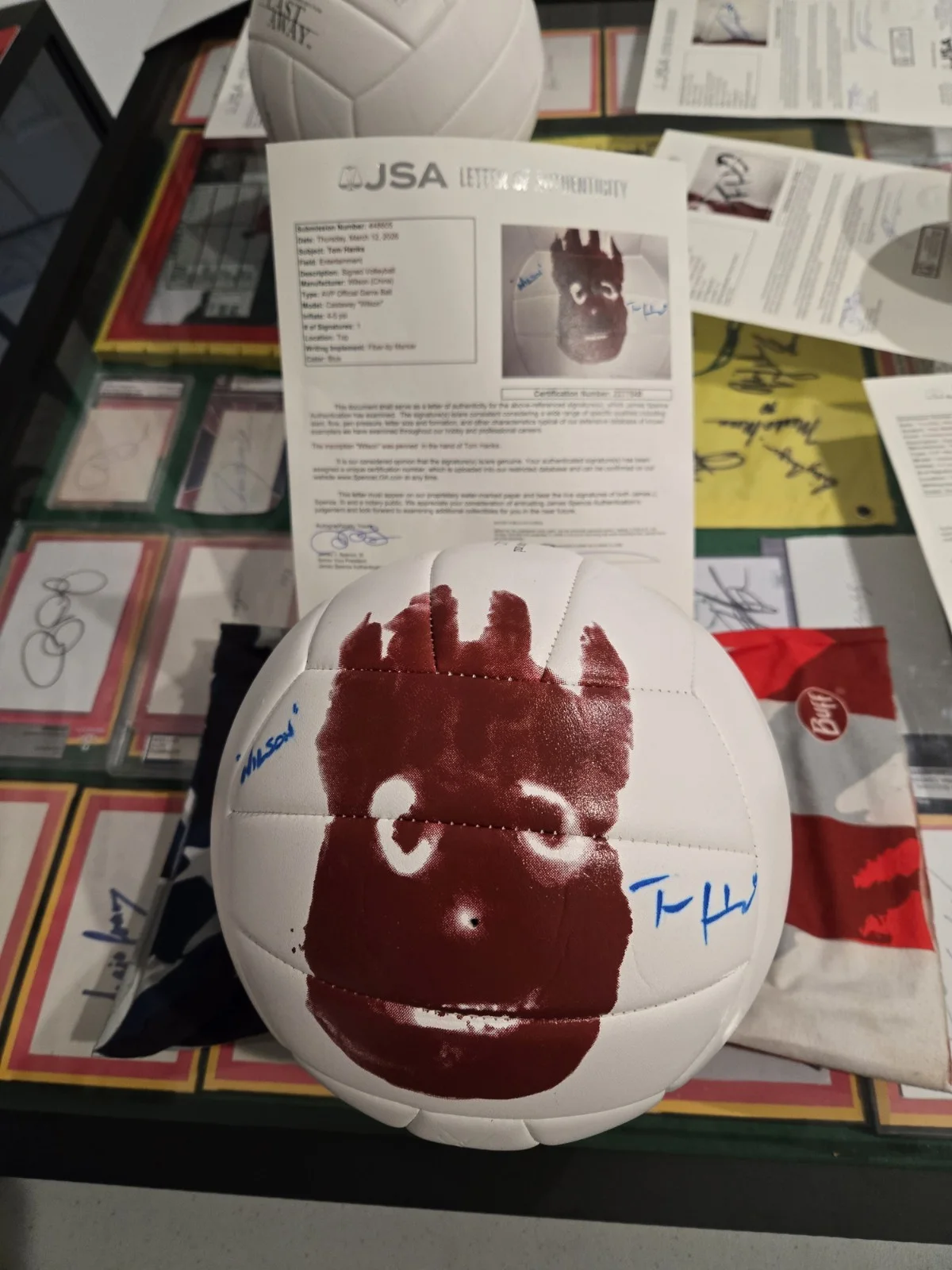 Tom Hanks — Tom Hanks Signed Wilson Cast Away Official VOLLEYBALL Insc WILSON JSA HOLO LOA