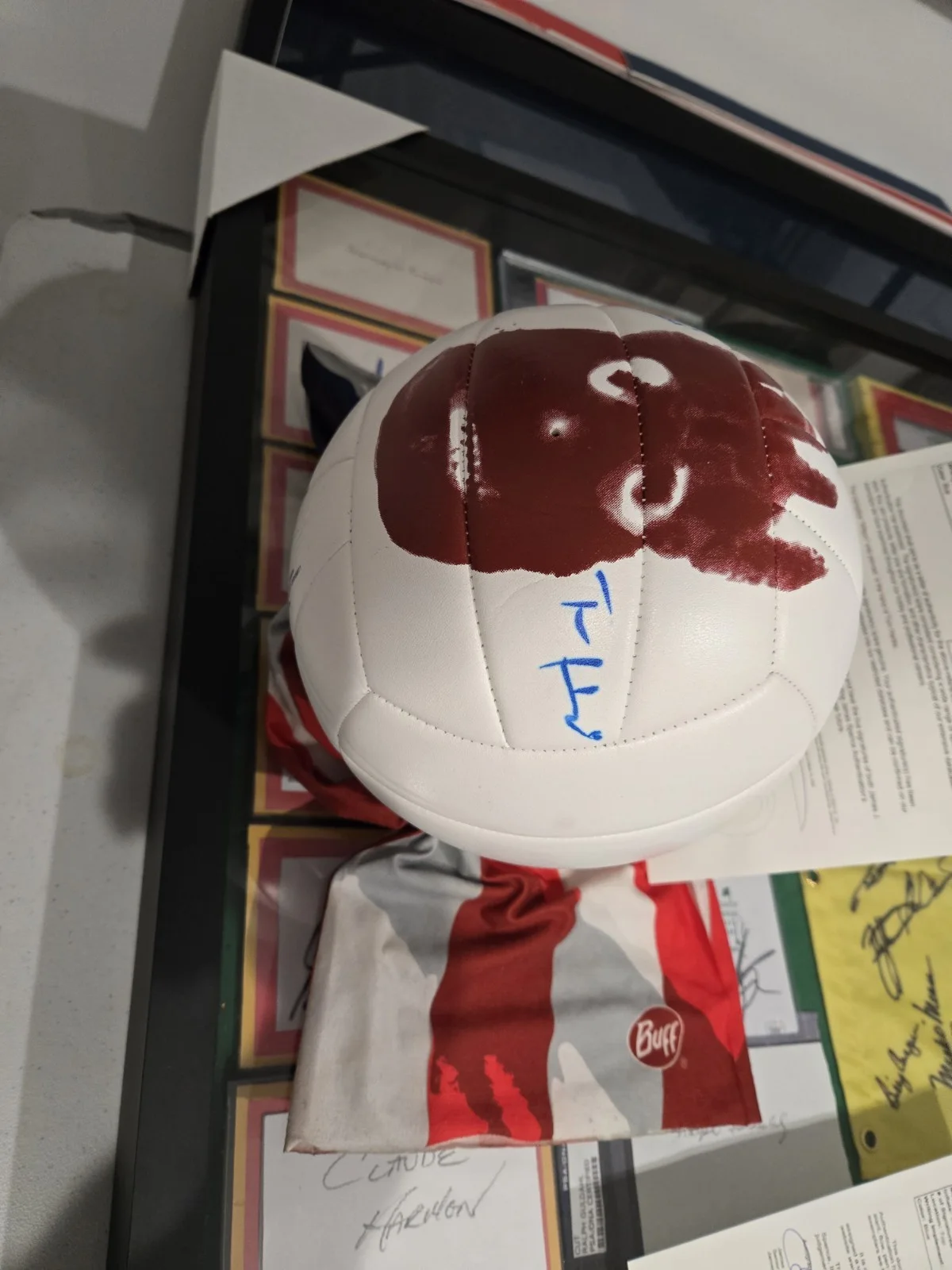 Tom Hanks — Tom Hanks Signed Wilson Cast Away Official VOLLEYBALL Insc WILSON JSA HOLO LOA, image 2