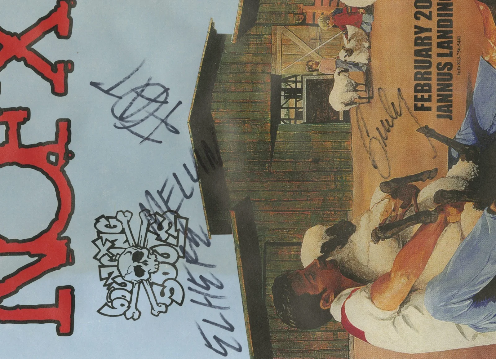 NOFX autographed gig poster Eric Melvin, El Hefe, Erik Sandin, Fat Mike, изображение 2