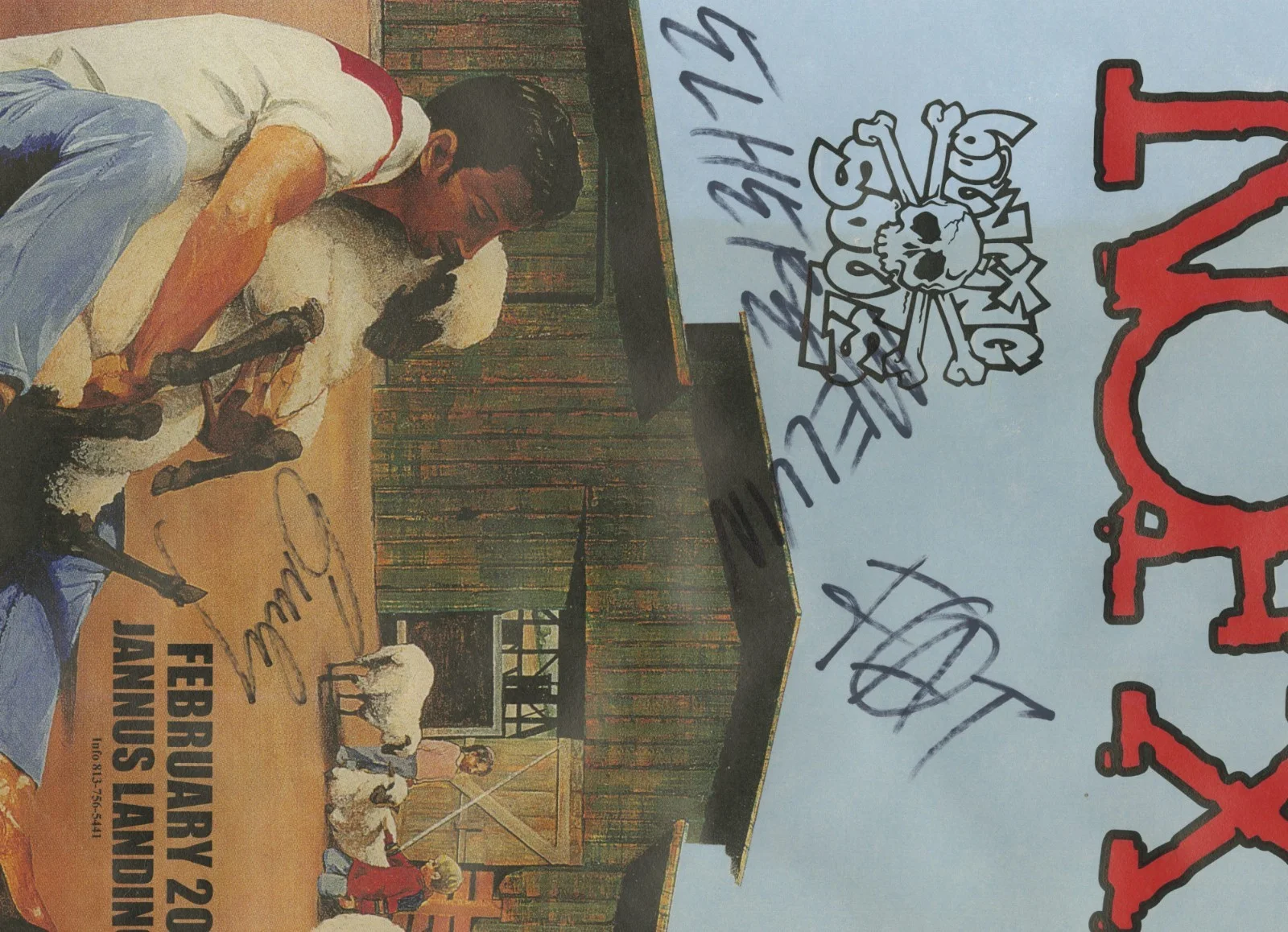 NOFX autographed gig poster Eric Melvin, El Hefe, Erik Sandin, Fat Mike, изображение 3