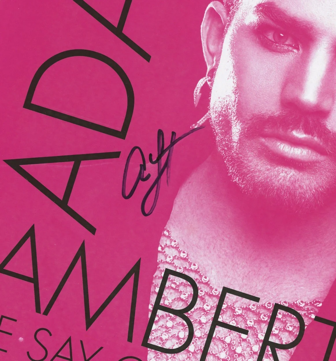 Adam Lambert autographed gig poster, image 2