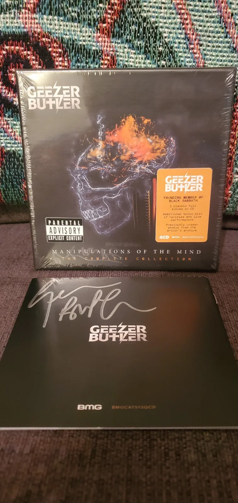 Geezer Butler SIGNED Manipulations Of The Mind 4 cd box set black sabbath ozzy, image 3