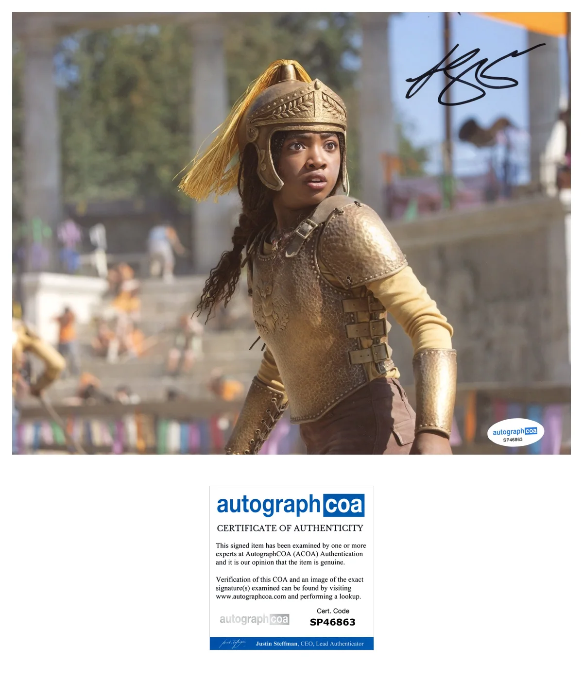 Leah Jeffries Percy Jackson Autographed Signed 8x10 Photo ACOA, изображение 2